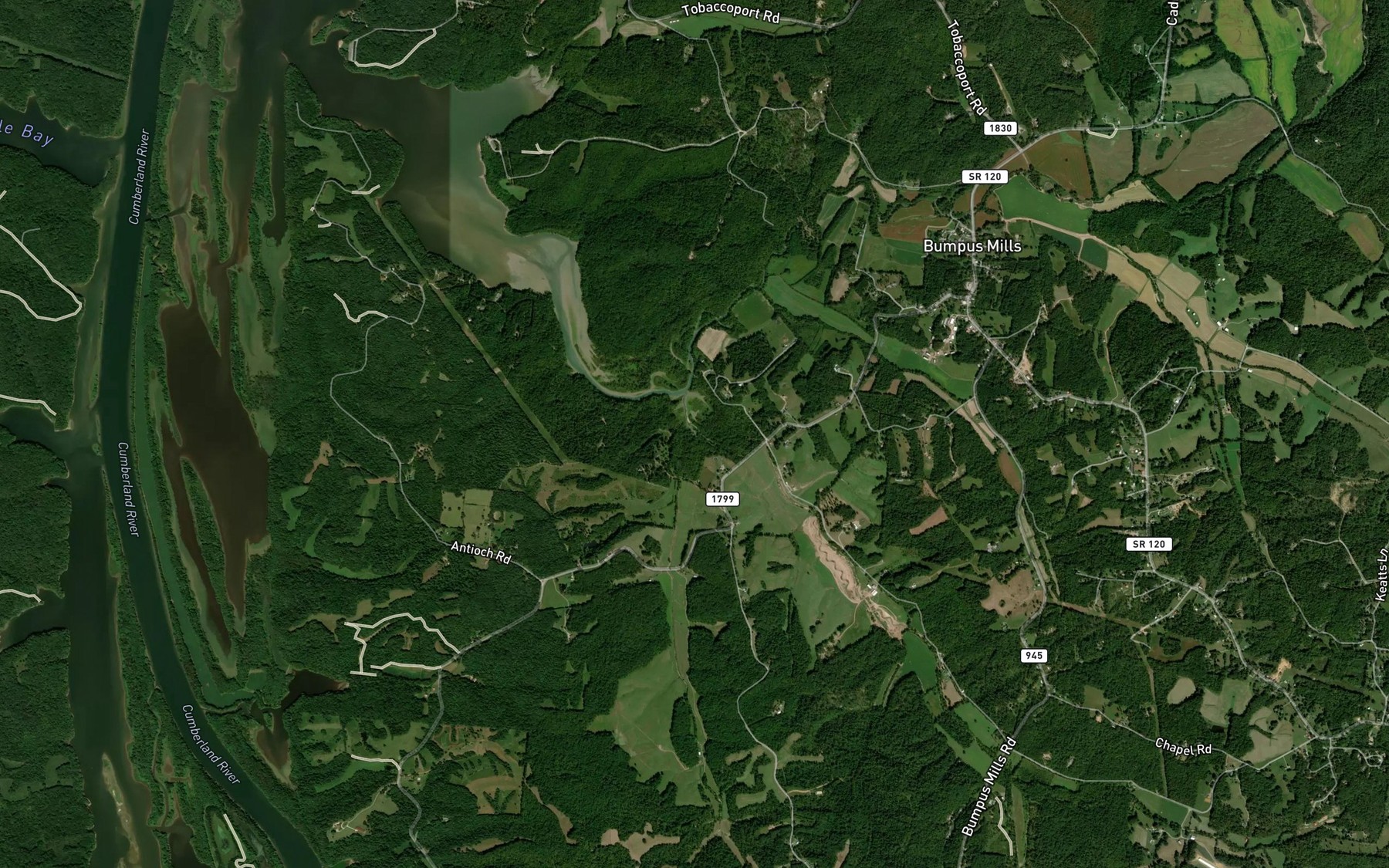 Satellite map of the Indian Branch