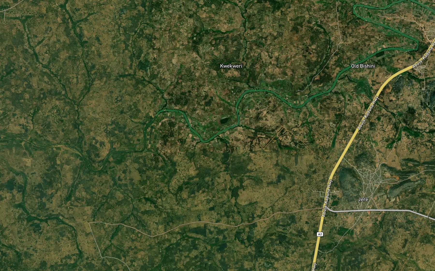 Satellite map of the River Kwohu