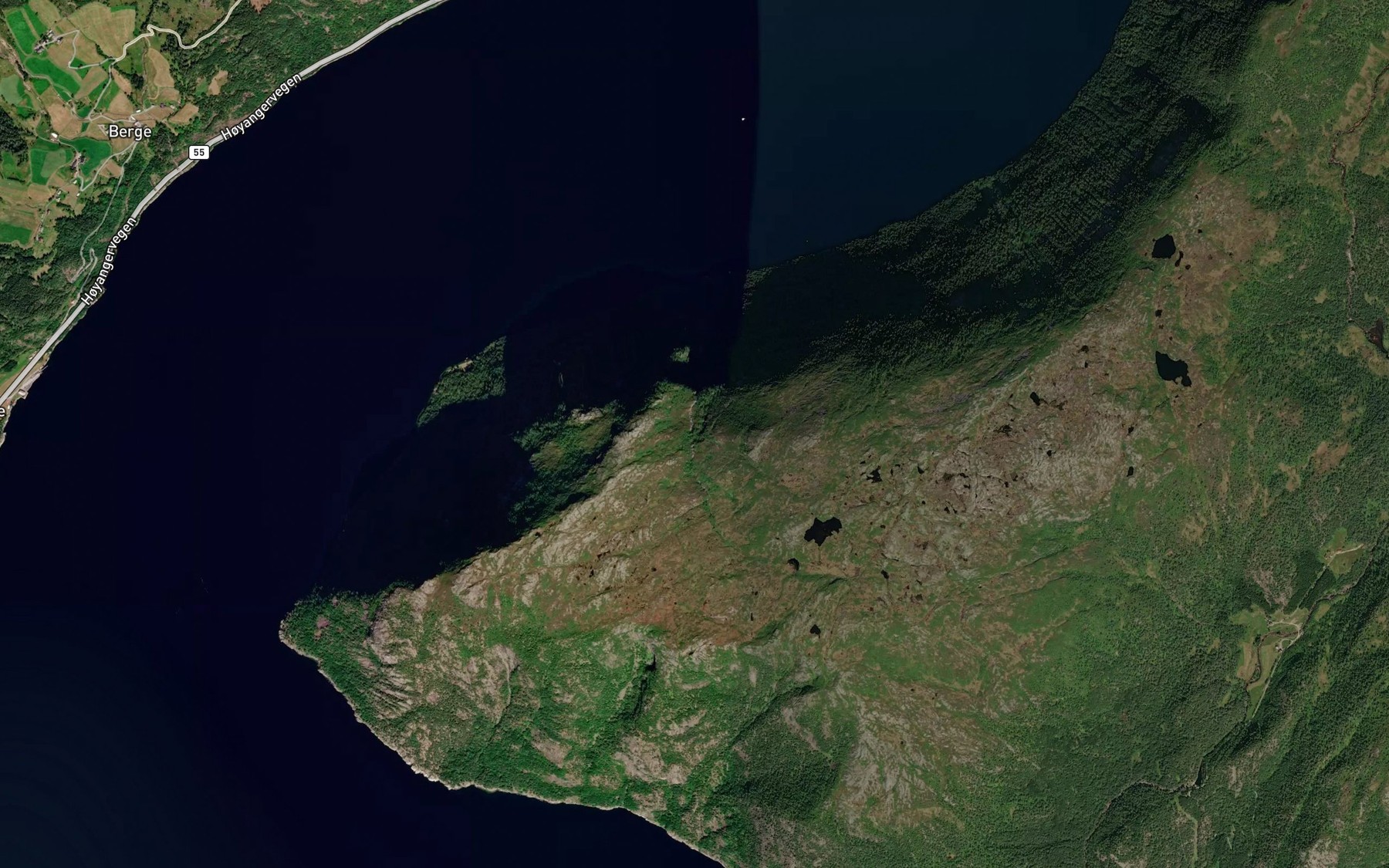 Satellite map of the Mjeltegrova