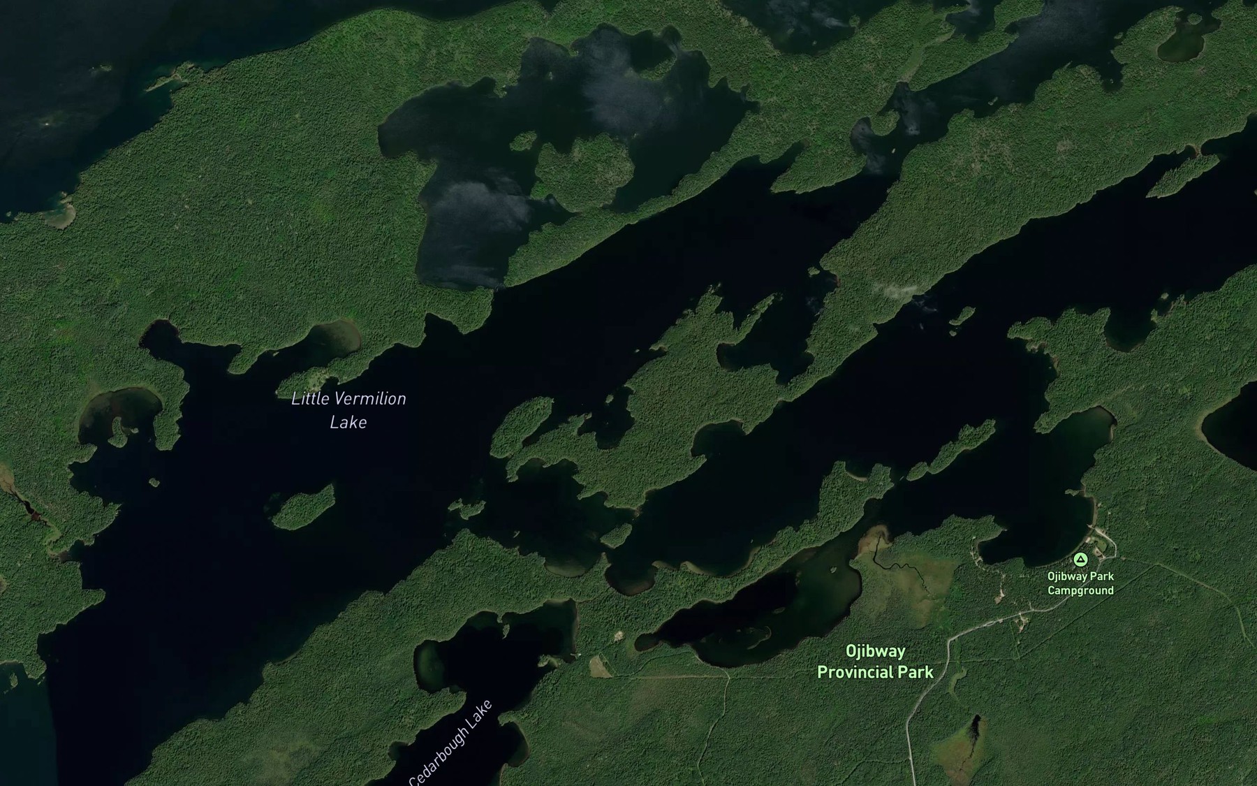Satellite map of the Tin Can Bay