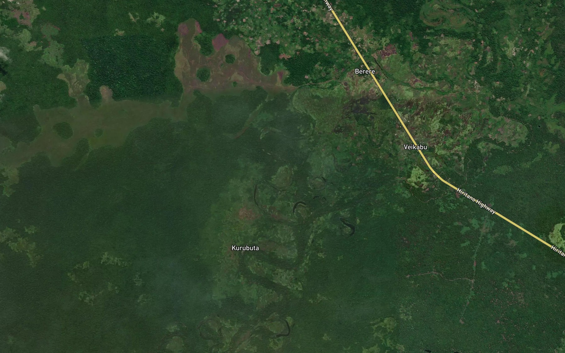 Satellite map of the Veikabu Creek