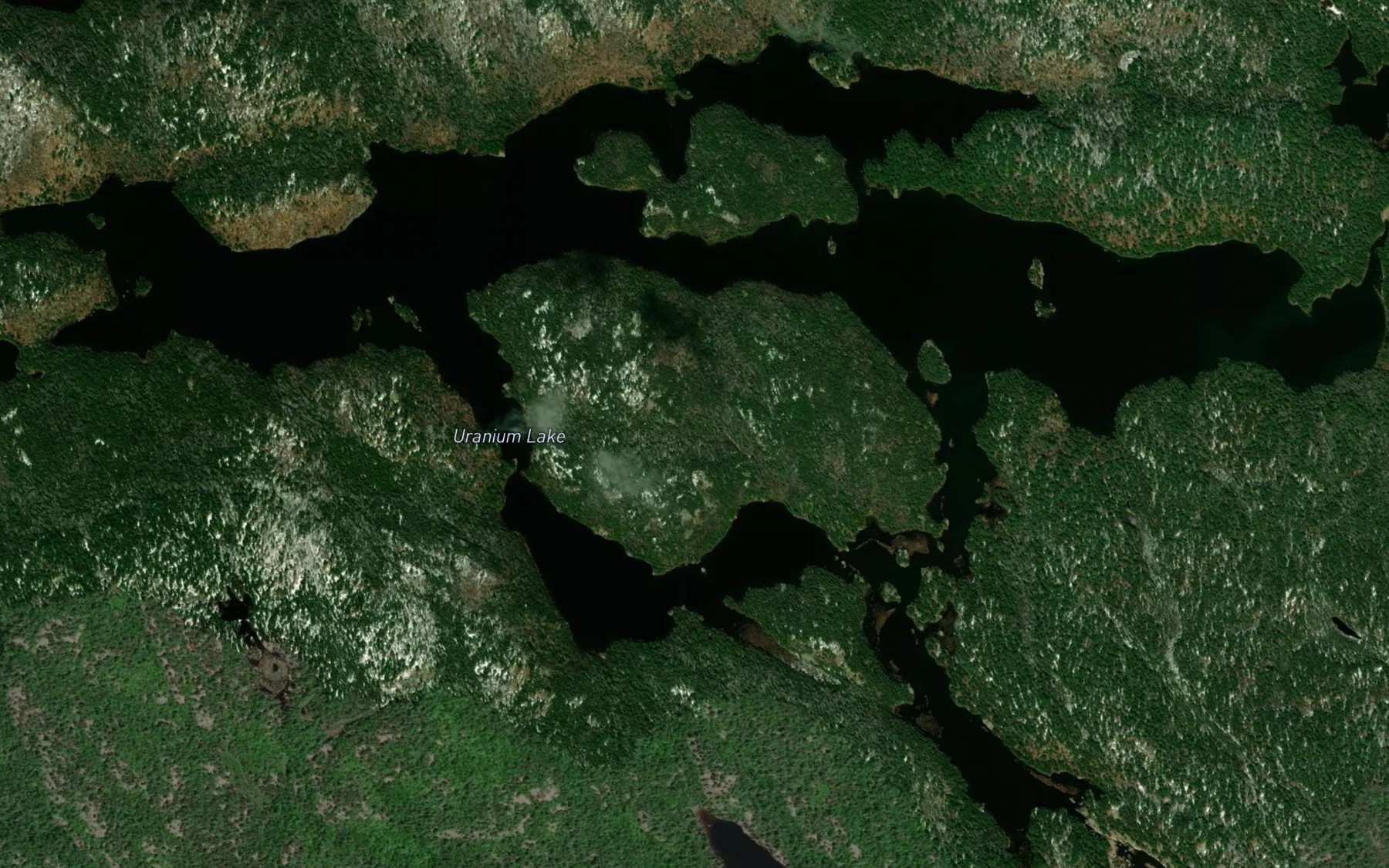 Satellite map of the Uranium Lake