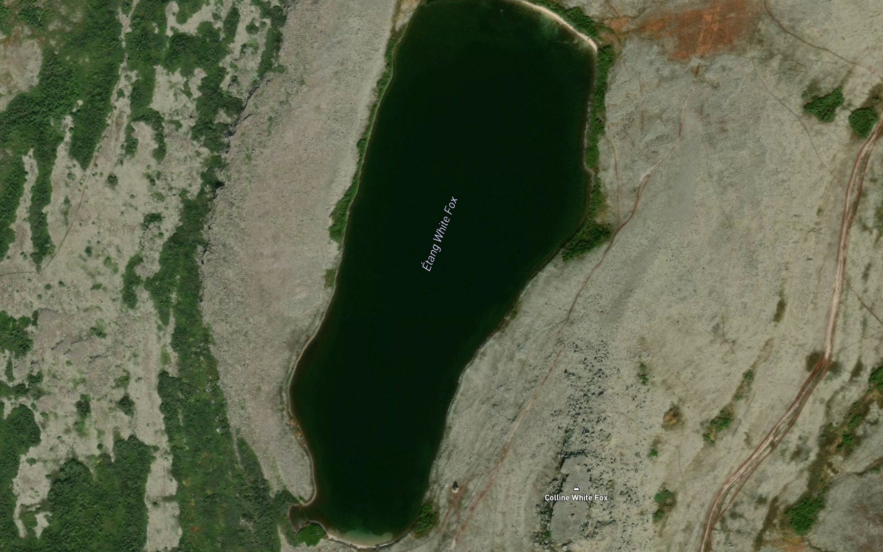 Satellite map of the Etang White Fox