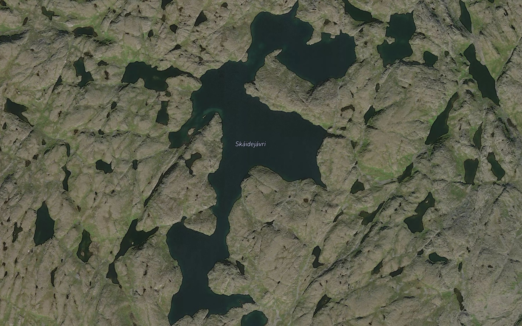 Satellite map of the Skaidejavri