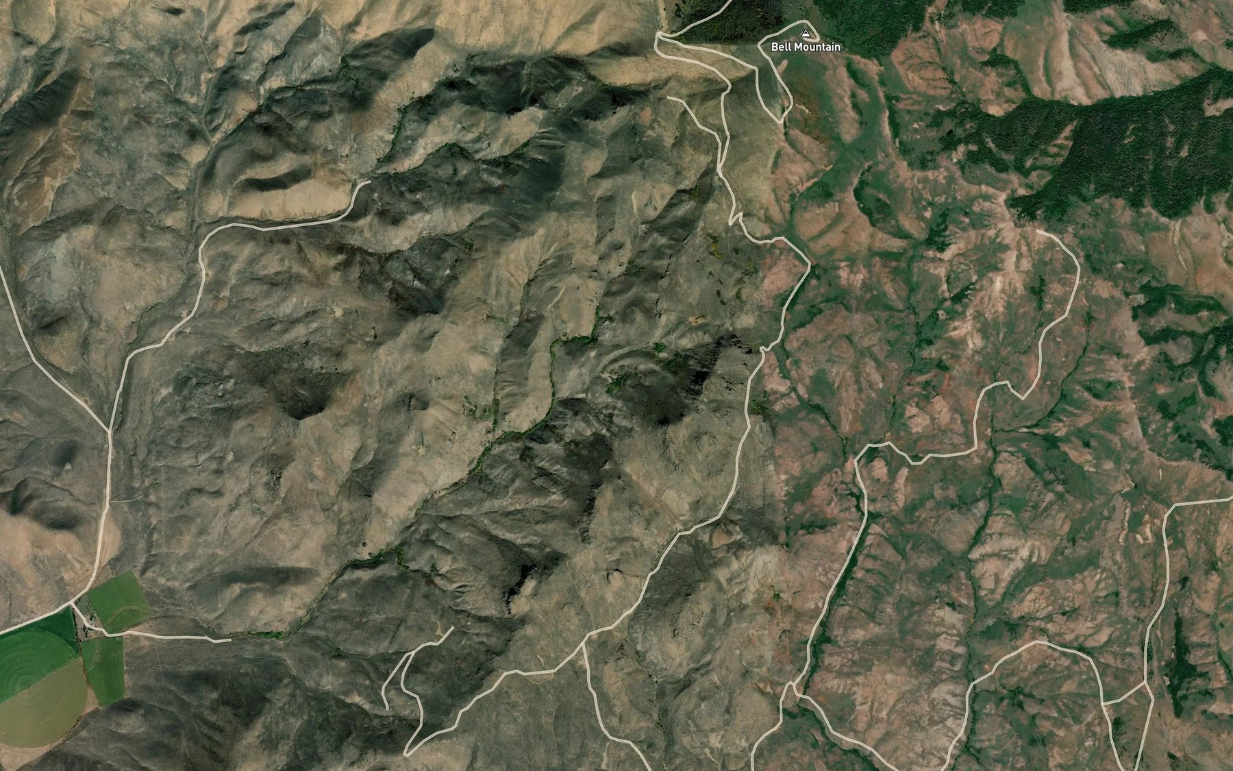 Satellite map of the Aspen Spring