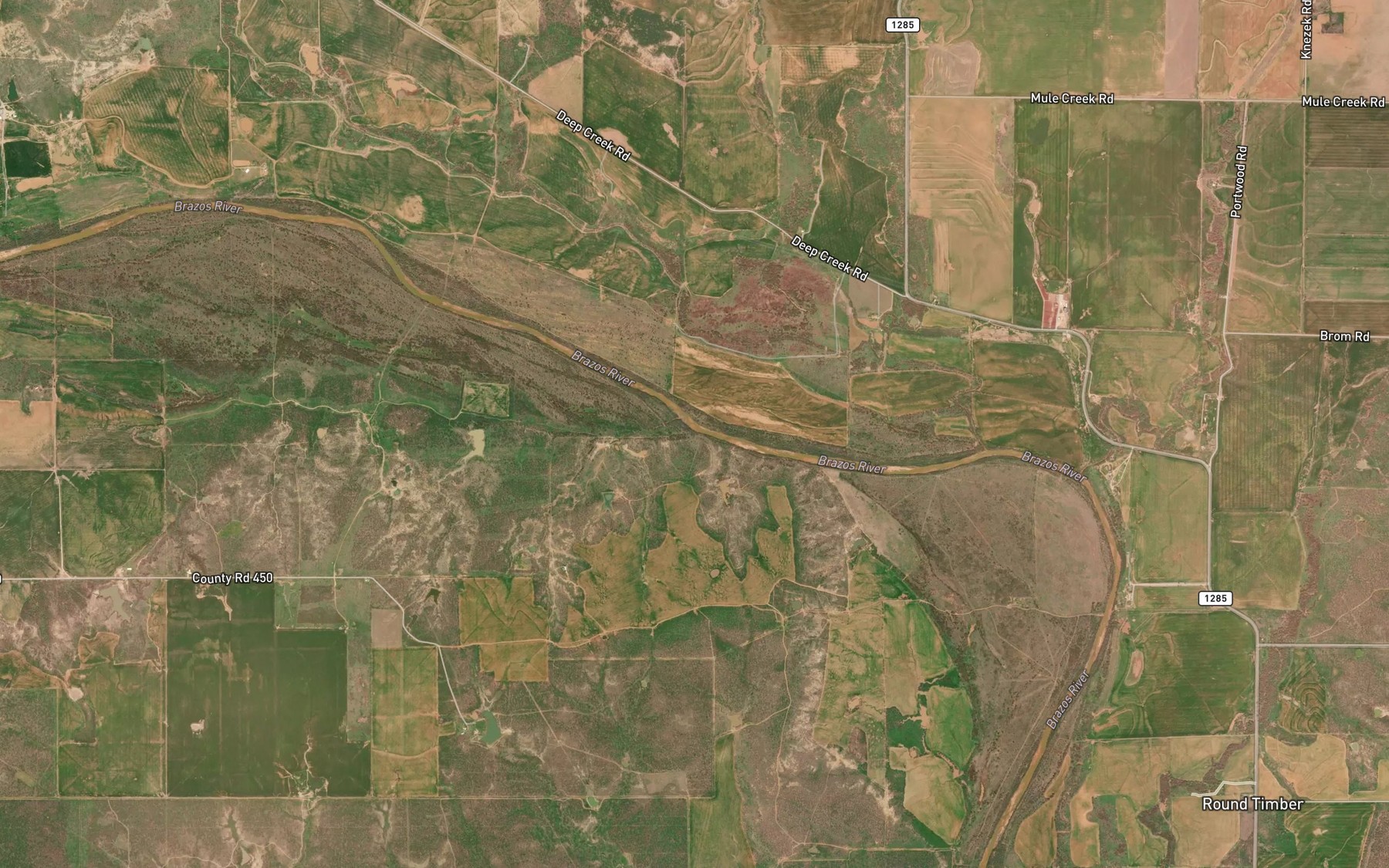 Satellite map of the Dry Creek