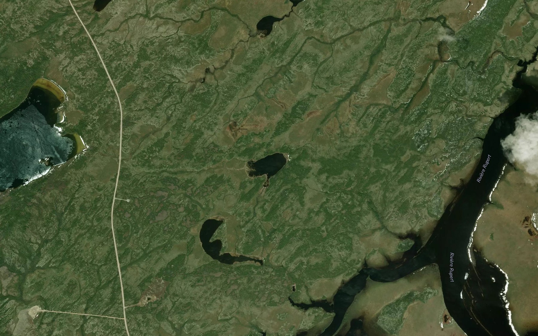 Satellite map of the Lac Kawasekamich