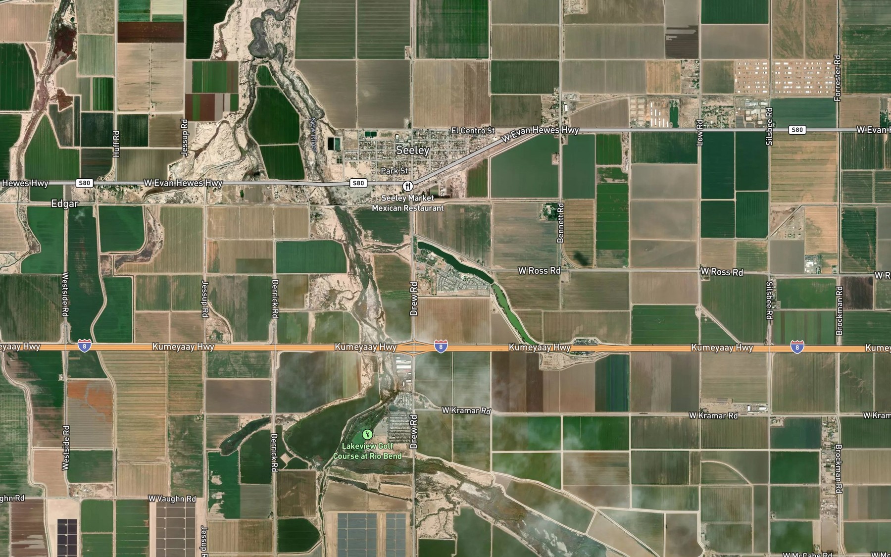 Satellite map of the Sunbeam Drain