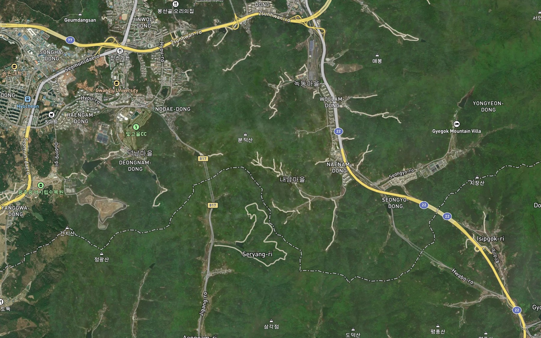 Satellite map of the Naejije