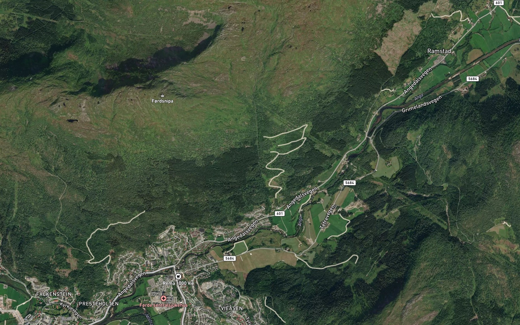 Satellite map of the Gryta
