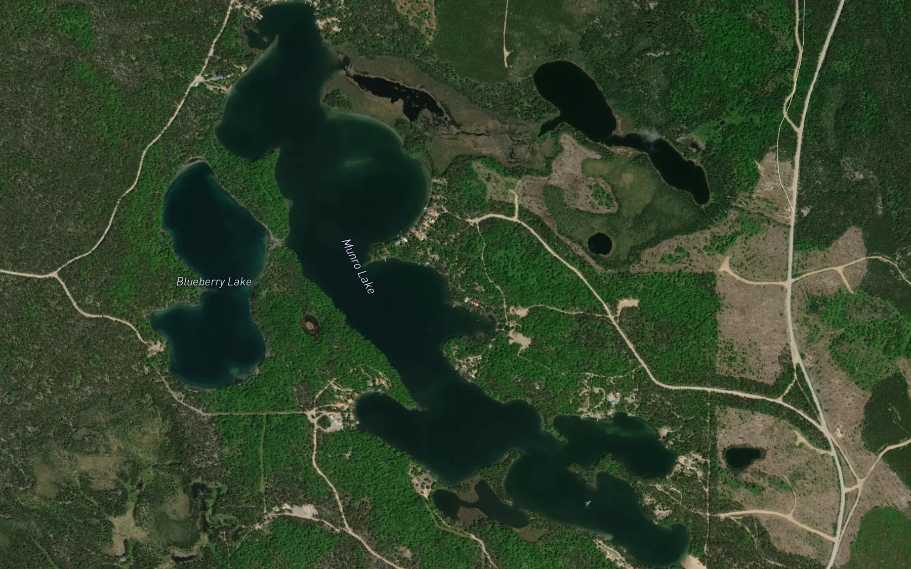Satellite map of the Munro Lake
