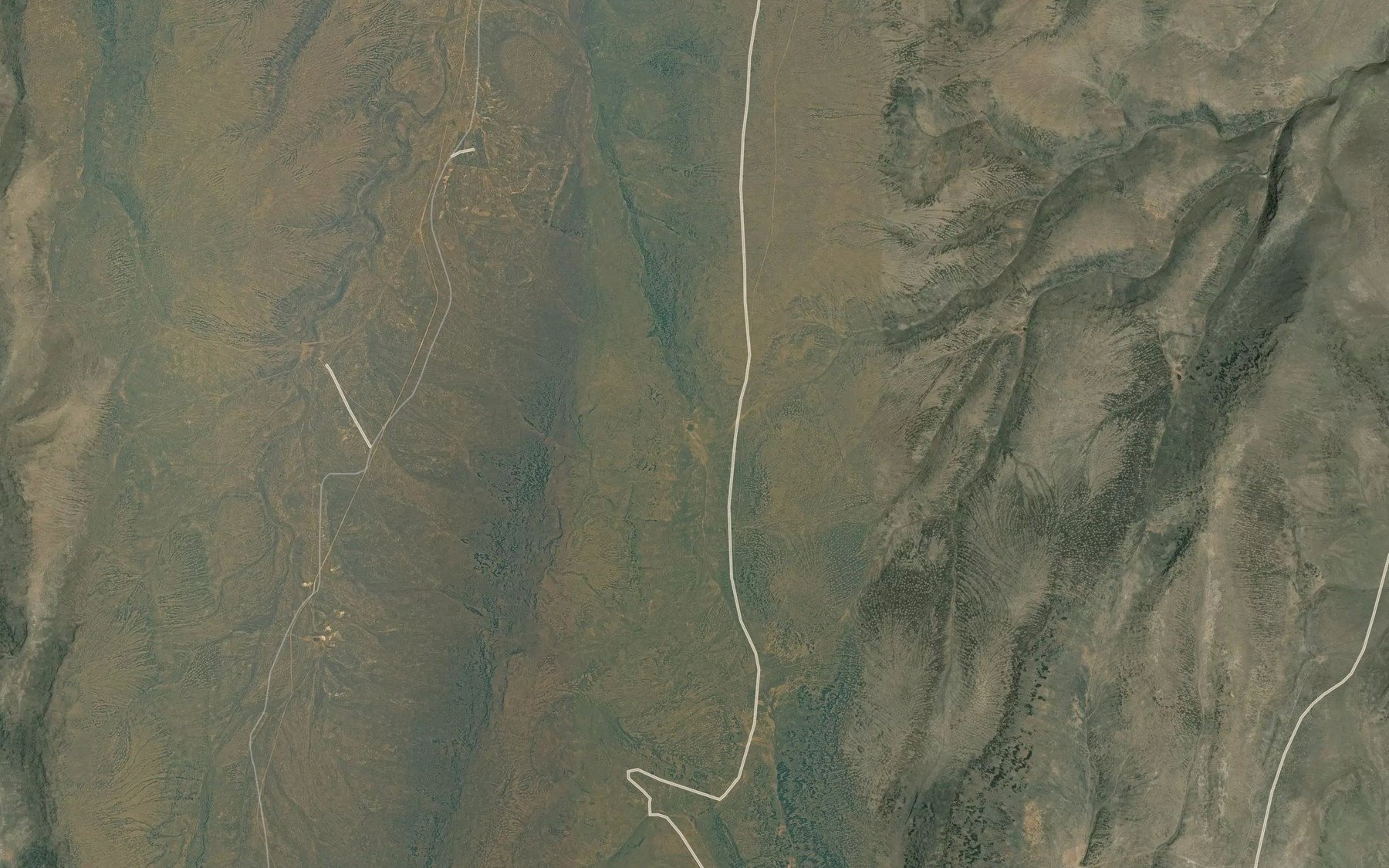 Satellite map of the Quicksand Reservoir