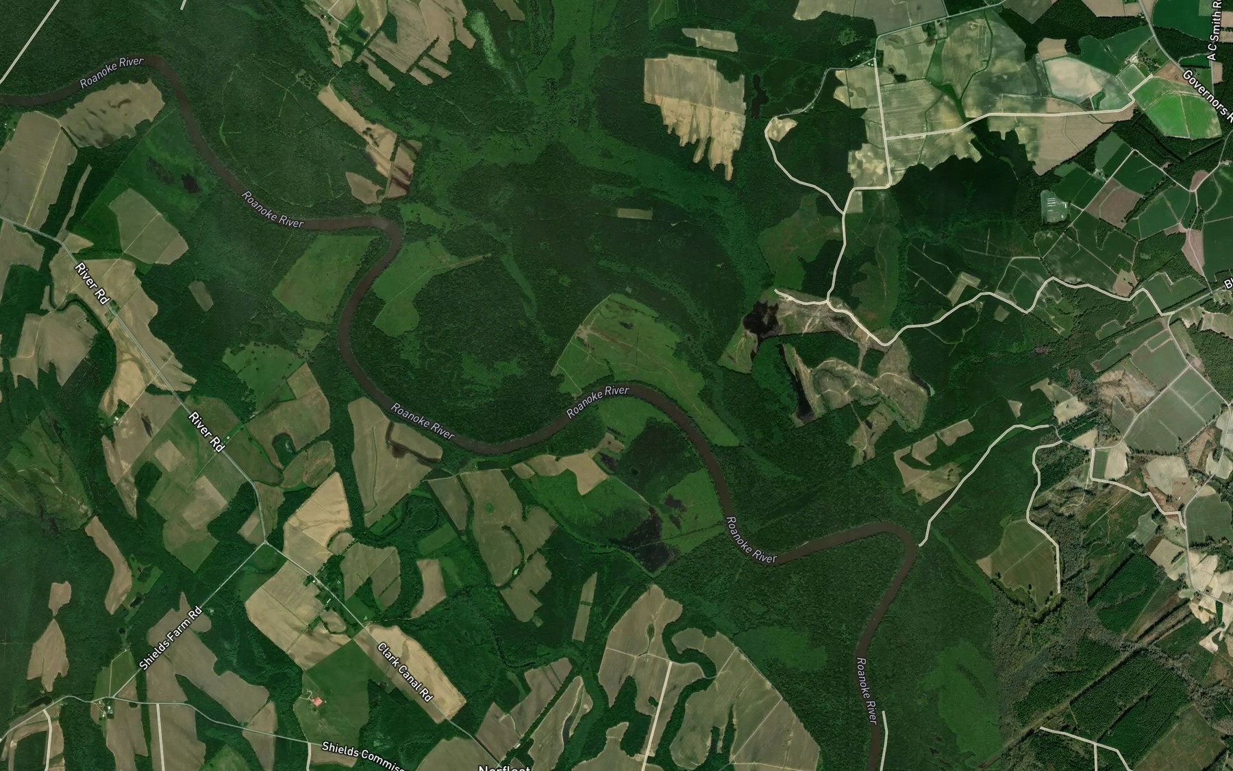 Satellite map of the Sandy Run