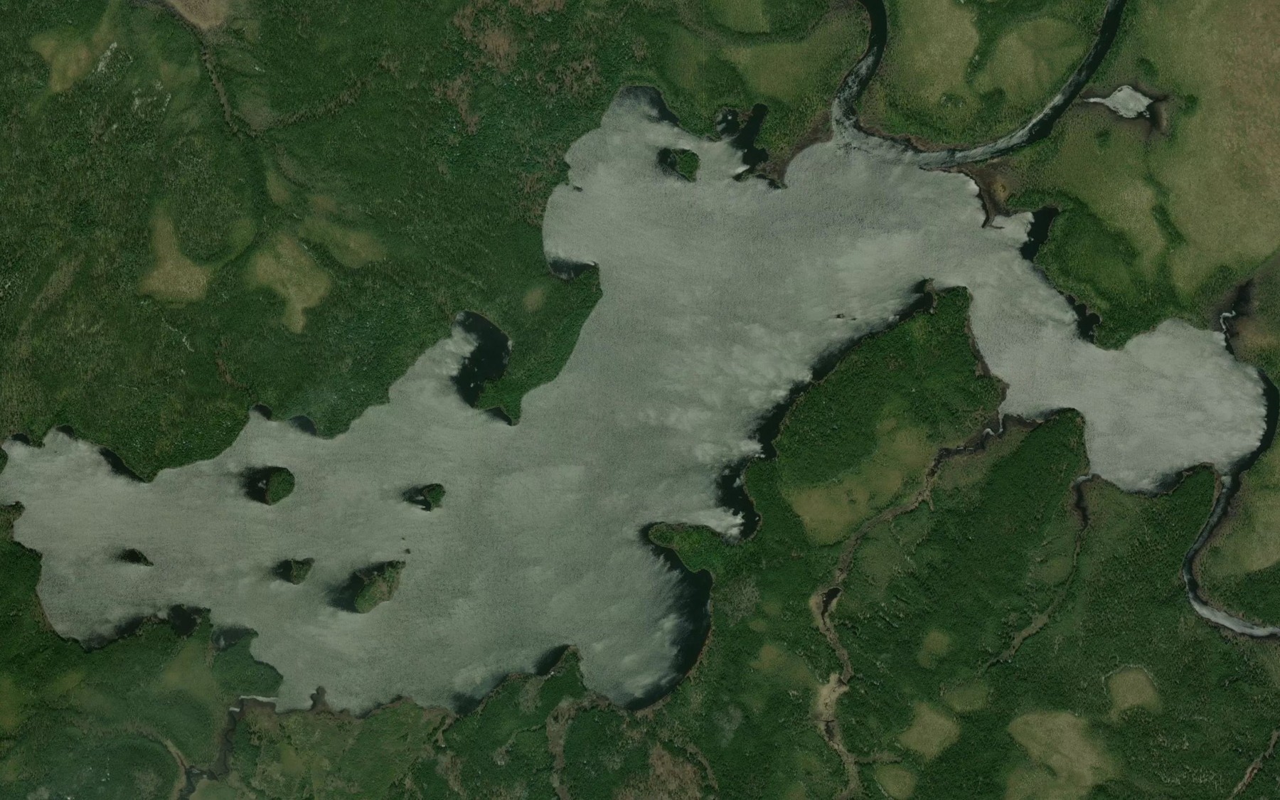 Satellite map of the Lac Mechamego