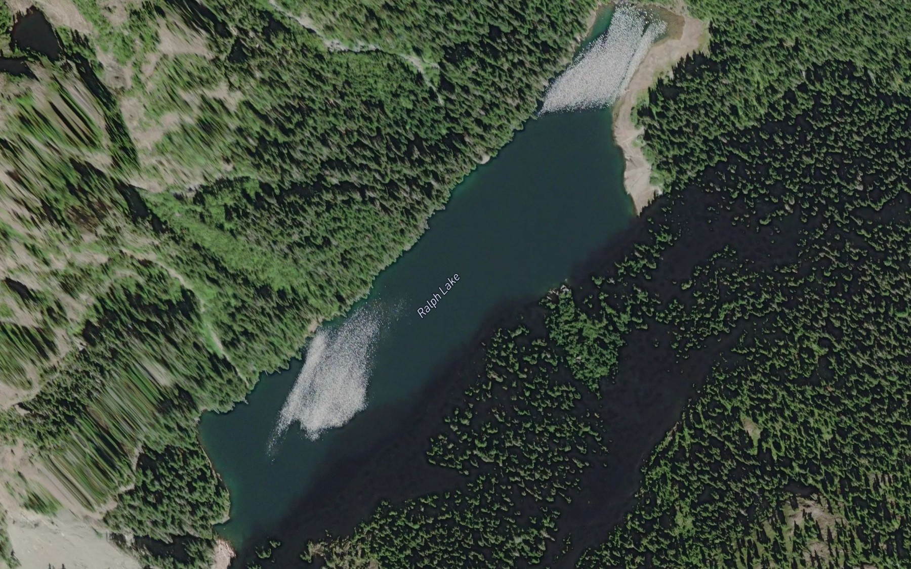 Satellite map of the Ralph Lake