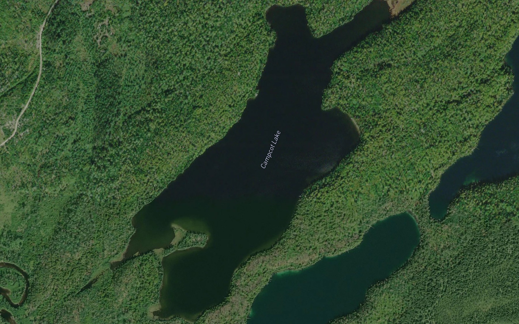 Satellite map of the Campcot Lake