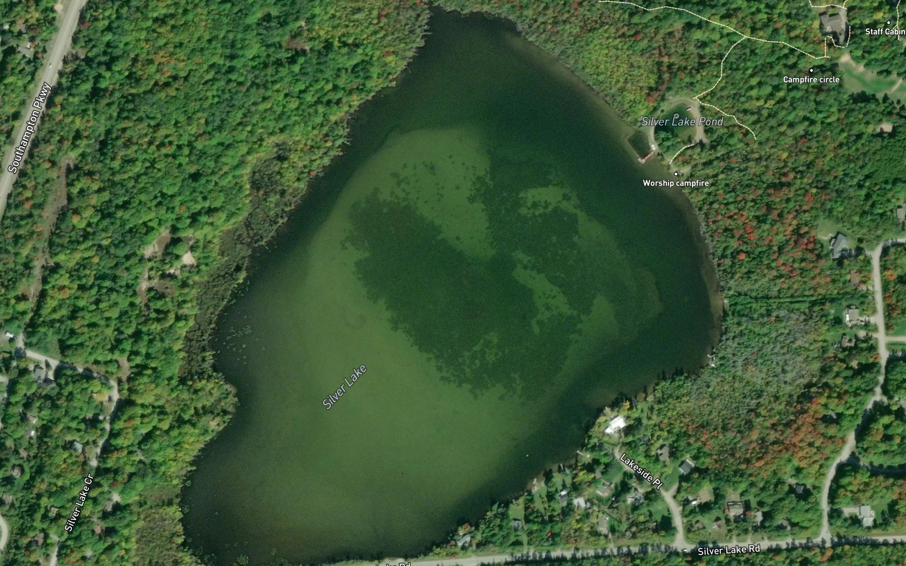 Satellite map of the Silver Lake