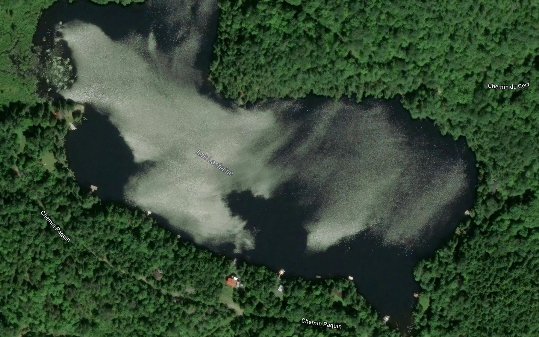 Satellite map of the Lac Lachaine