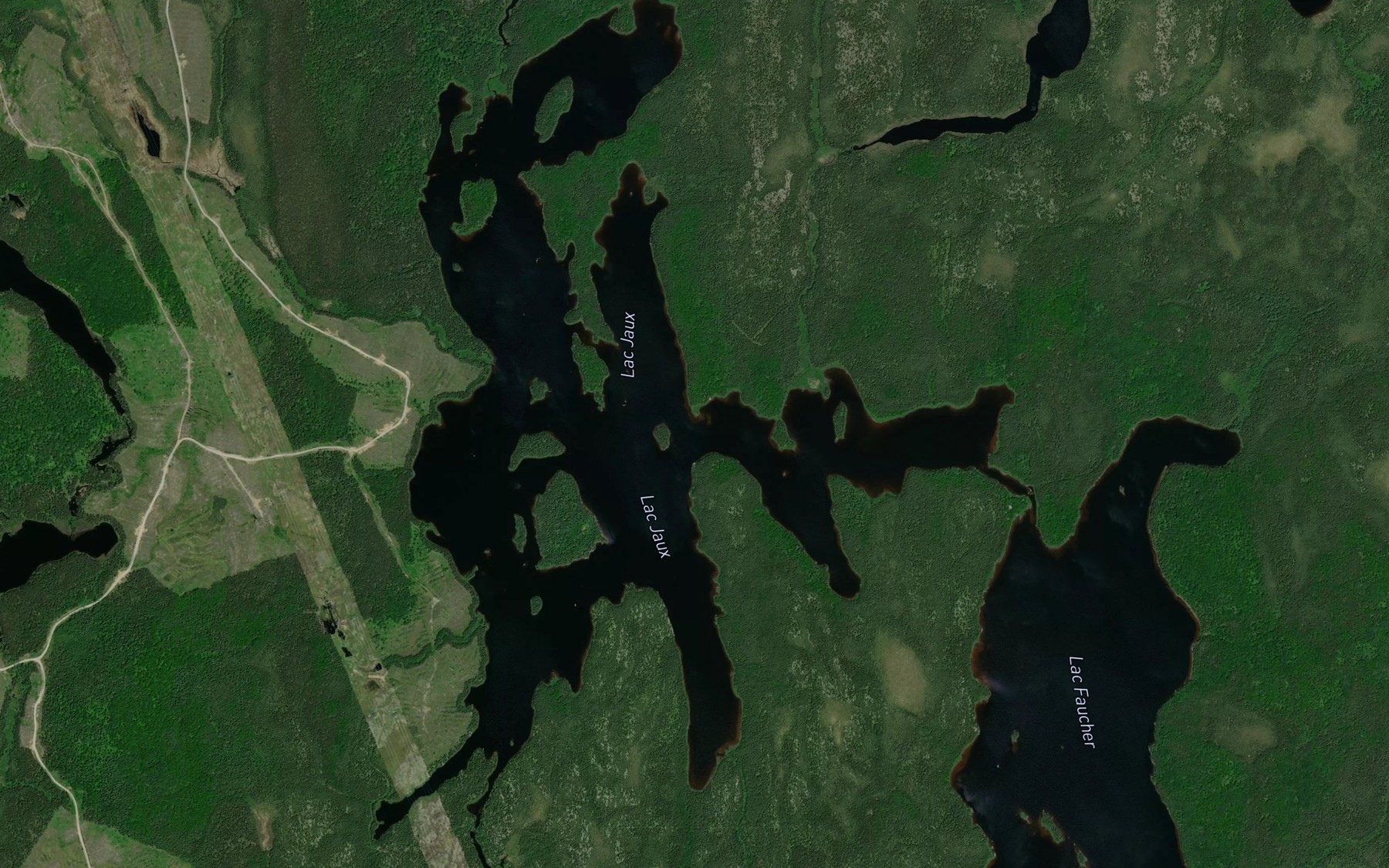Satellite map of the Lac Jaux