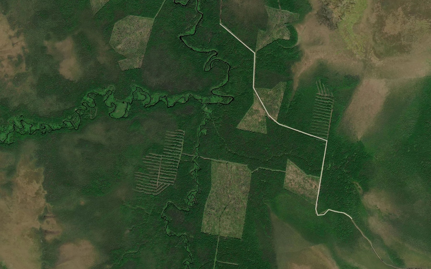 Satellite map of the Kestvazh