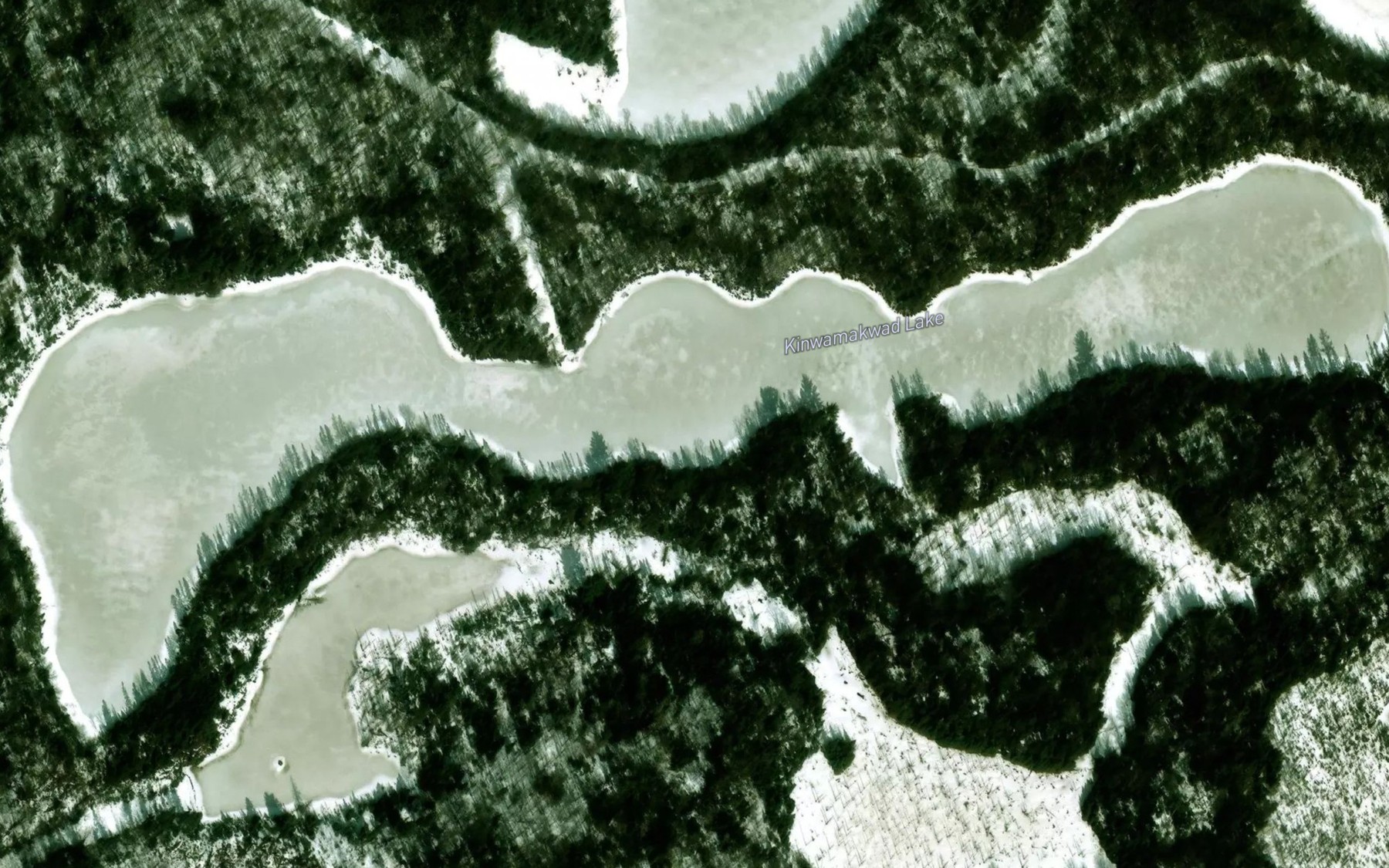 Satellite map of the Kinwamakwad Lake