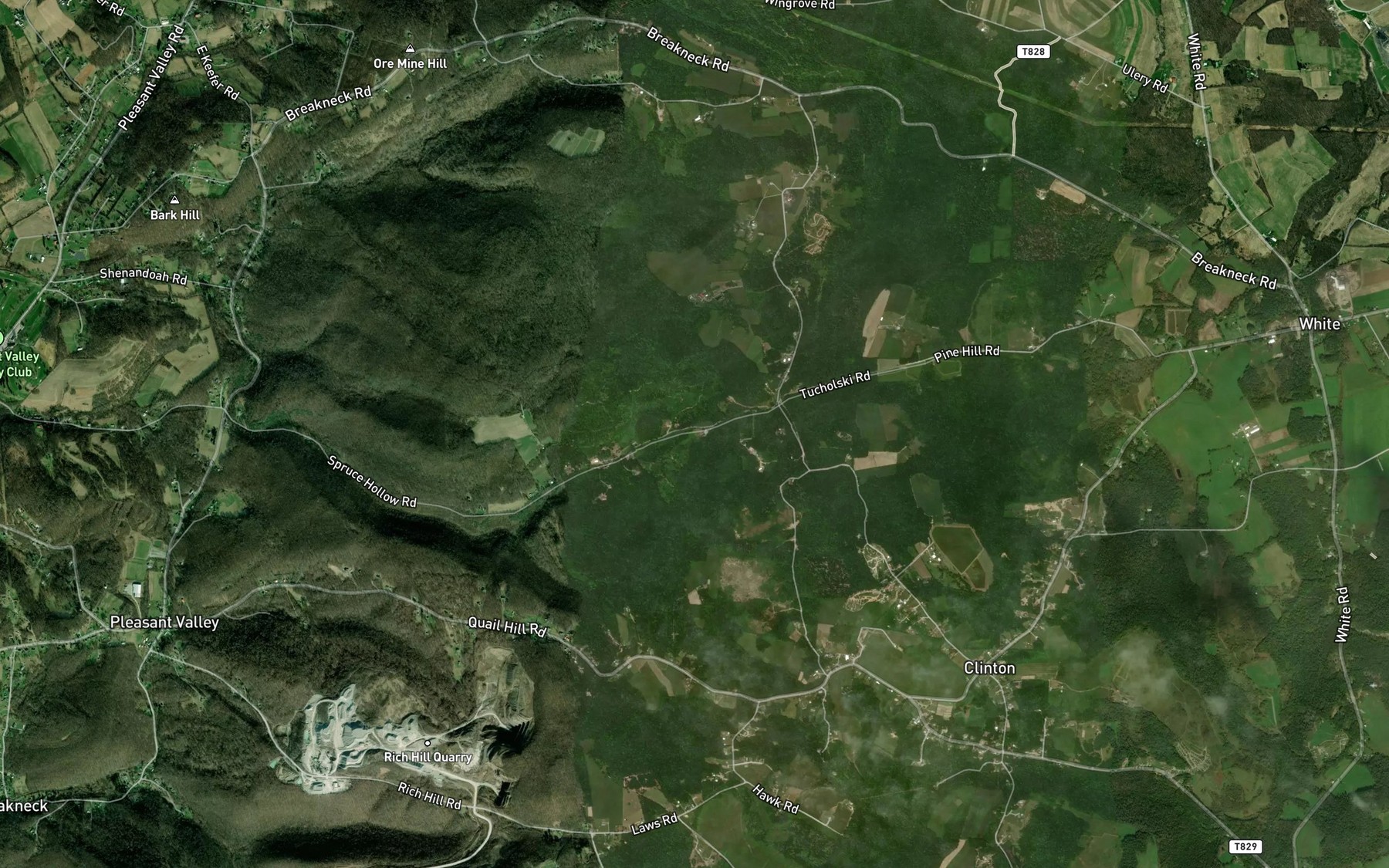 Satellite map of the South Spruce Run