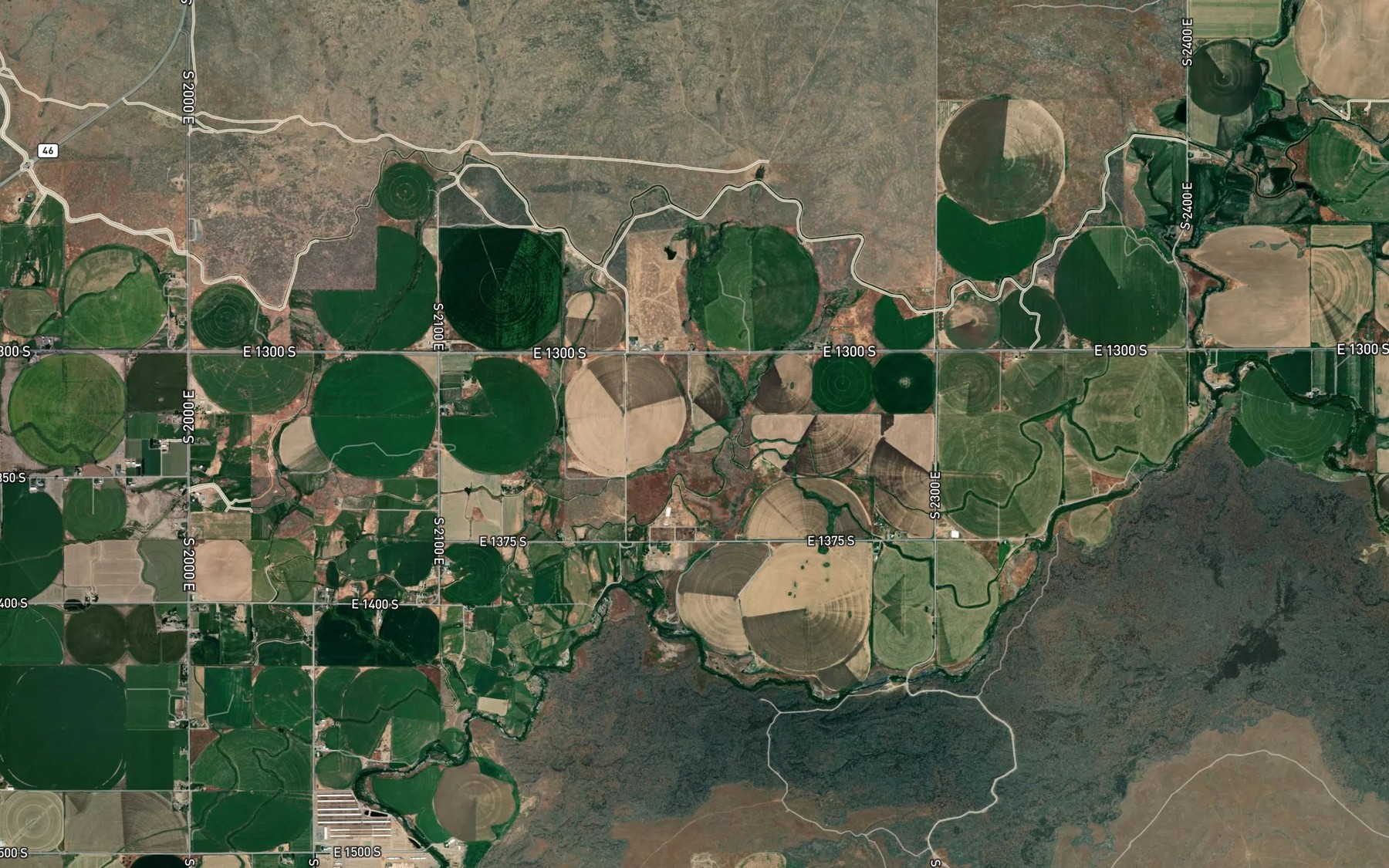 Satellite map of the Turkey Creek