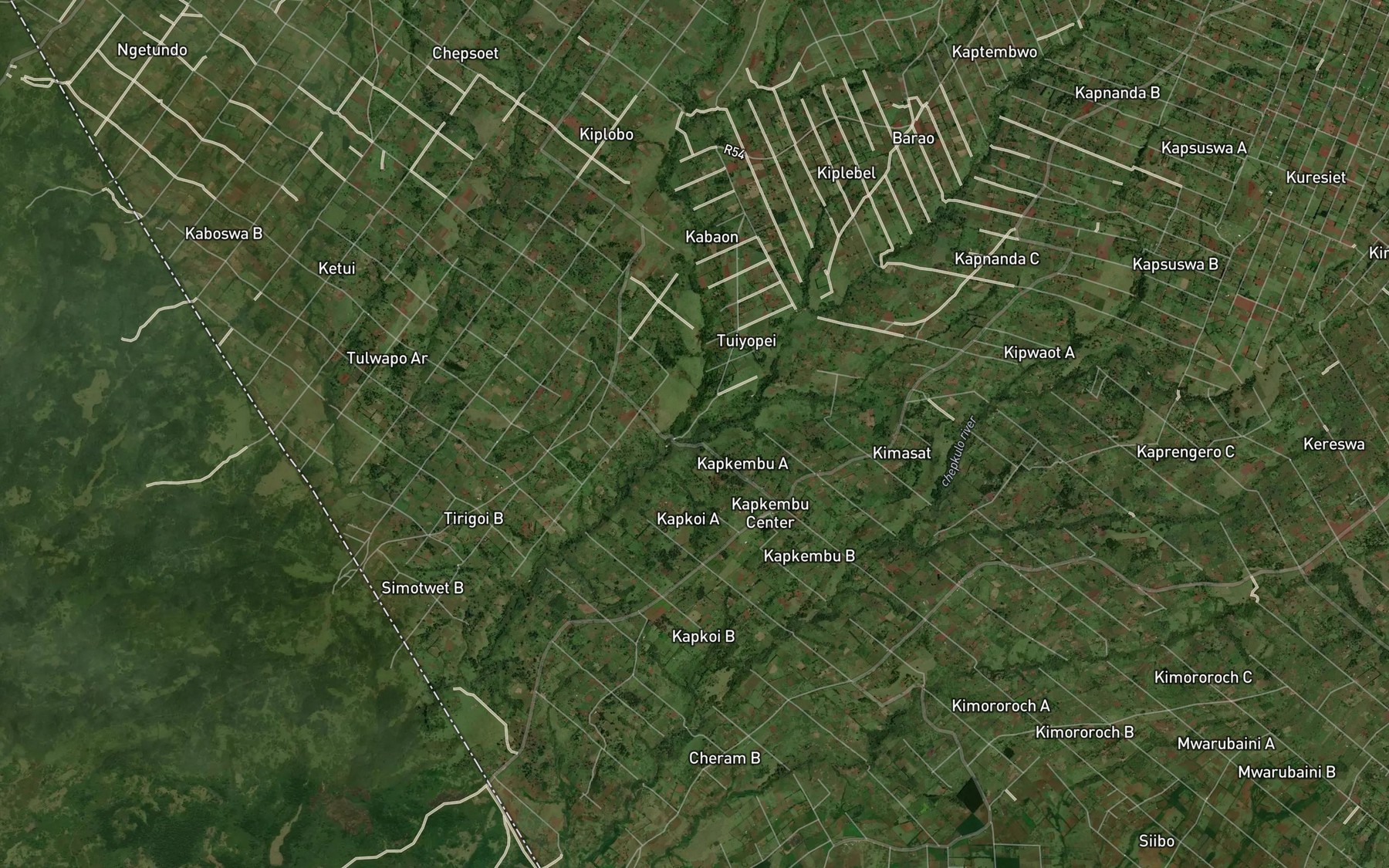 Satellite map of the Karau