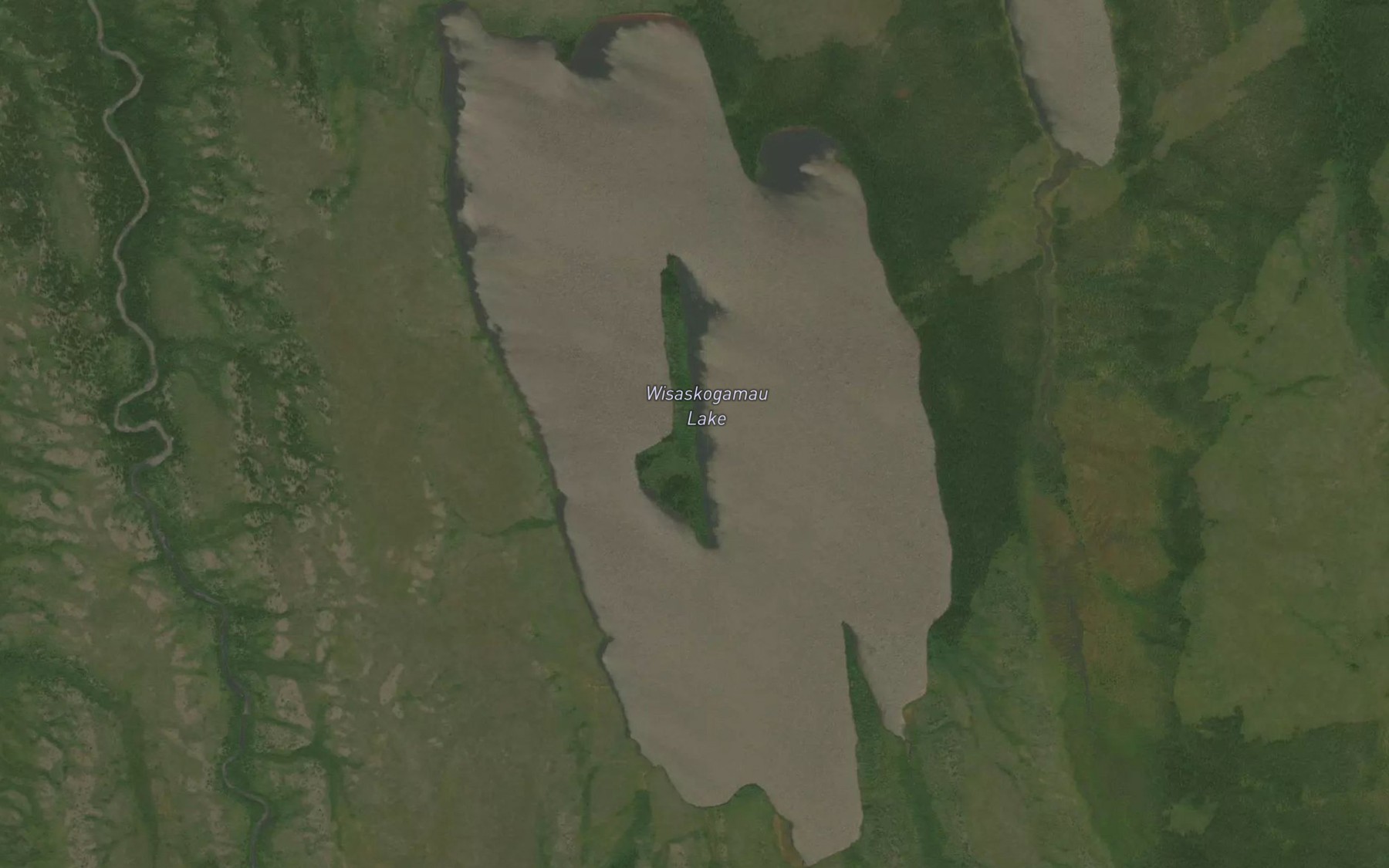 Satellite map of the Wisaskogamau Lake
