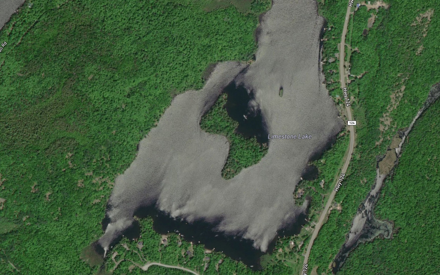Satellite map of the Limestone Lake