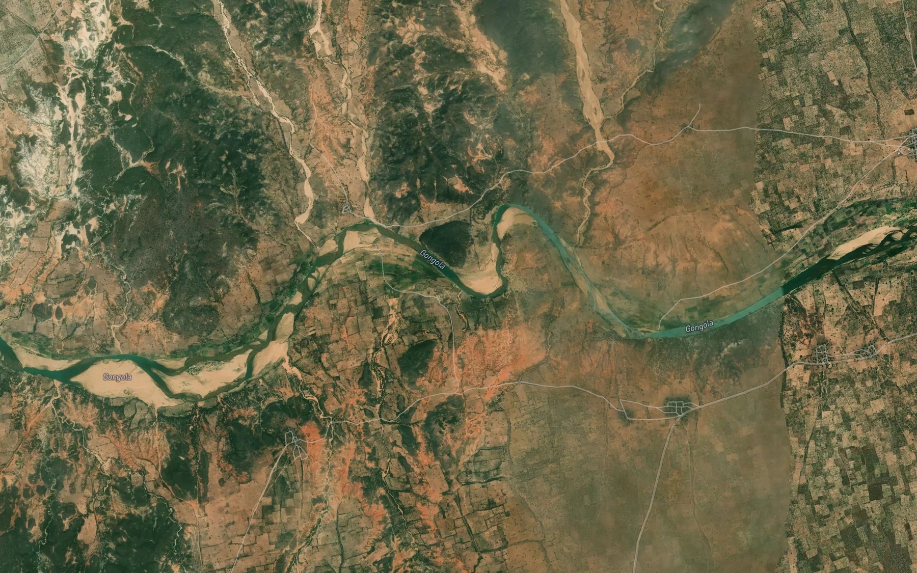 Satellite map of the River Mai