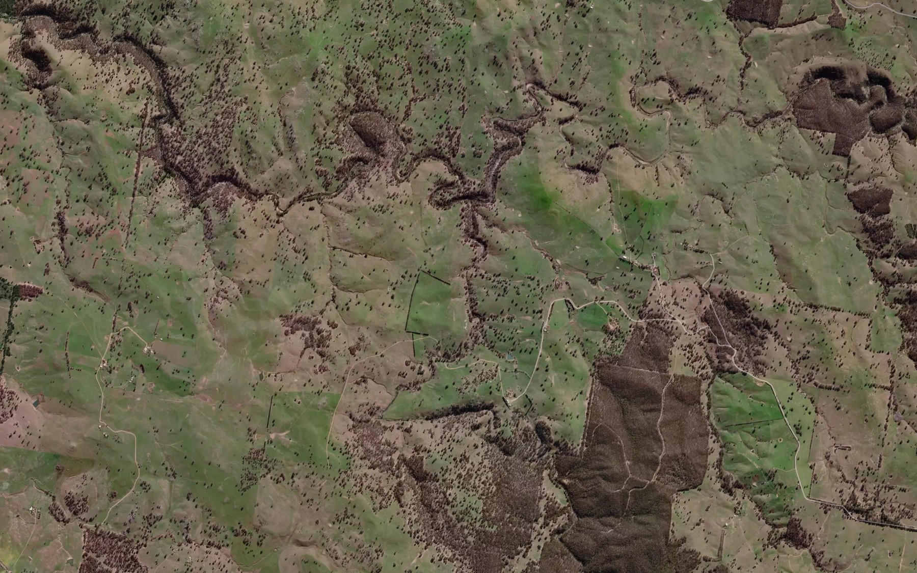 Satellite map of the Wheeo Creek
