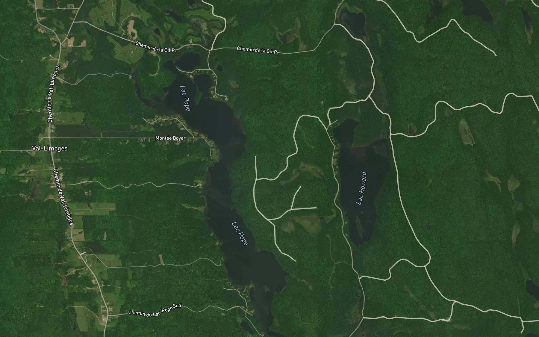 Satellite map of the Cours d'eau Boucher