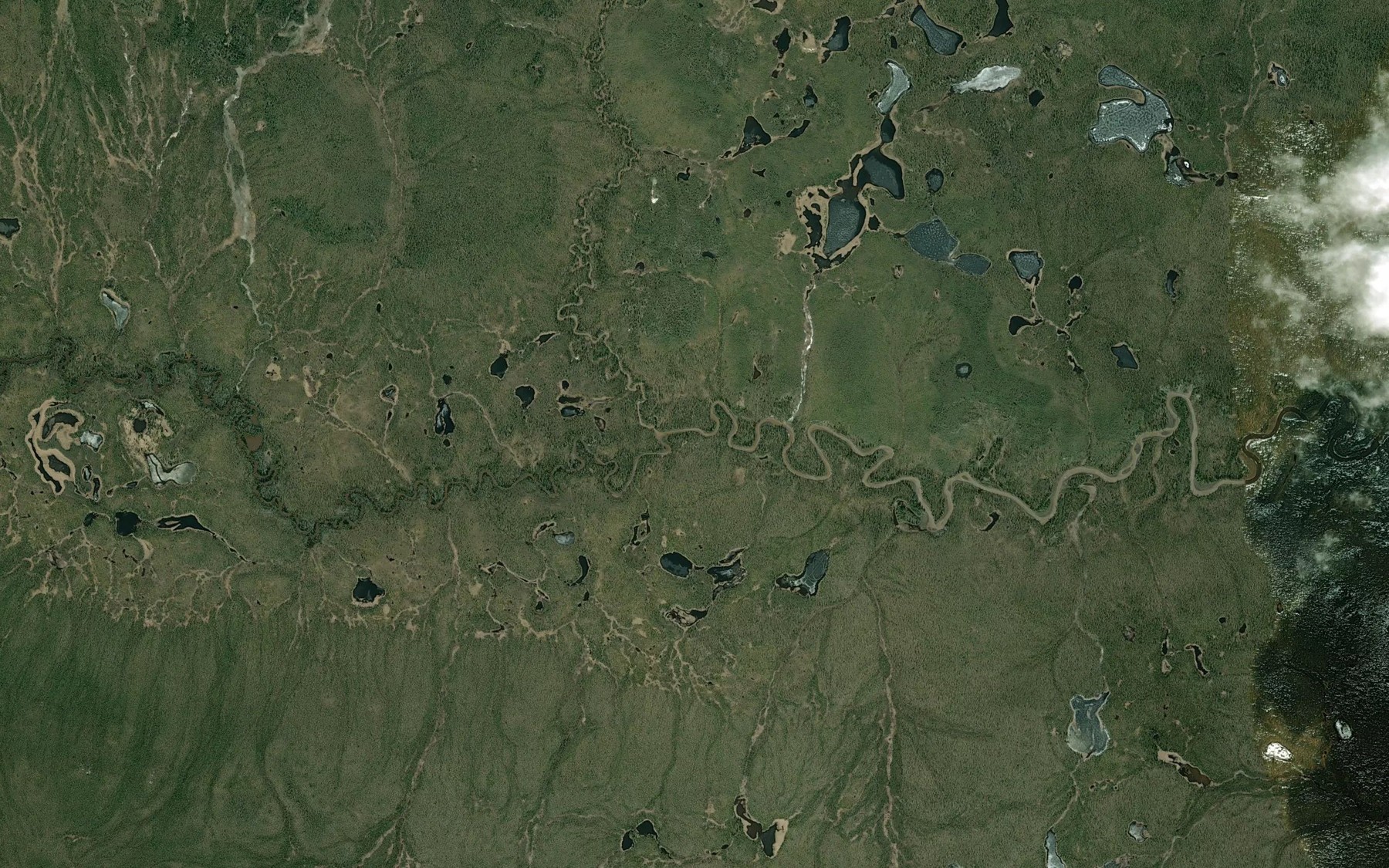 Satellite map of the Moose Creek