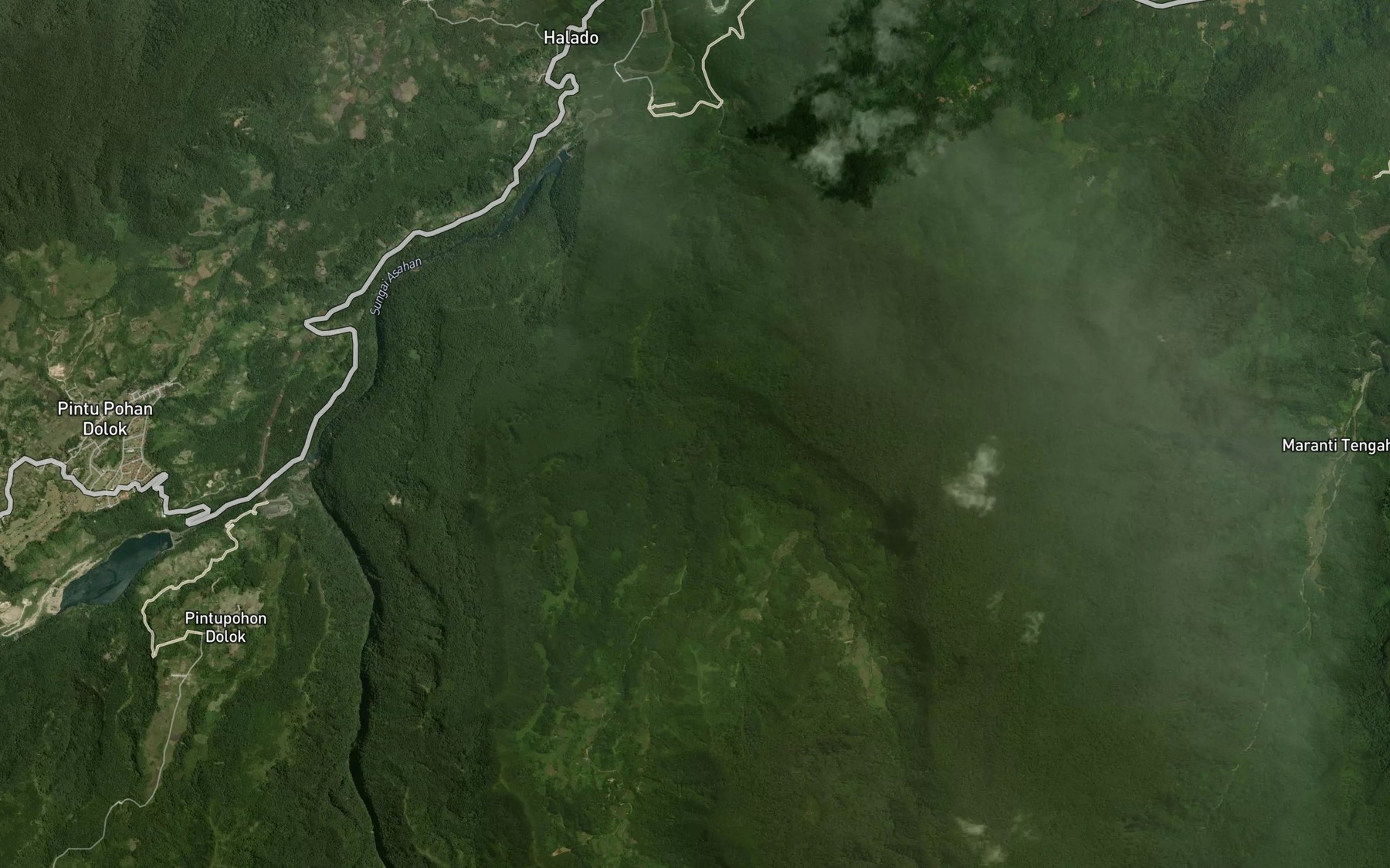 Satellite map of the Aek Baturangin
