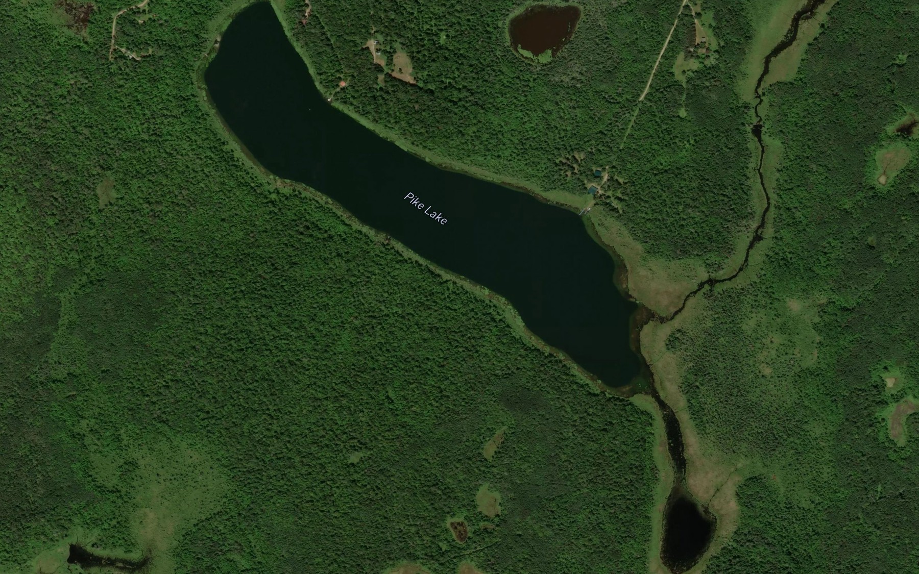 Satellite map of the Pike Lake
