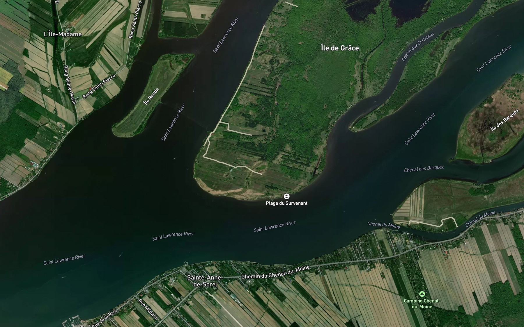Satellite map of the Le Marais