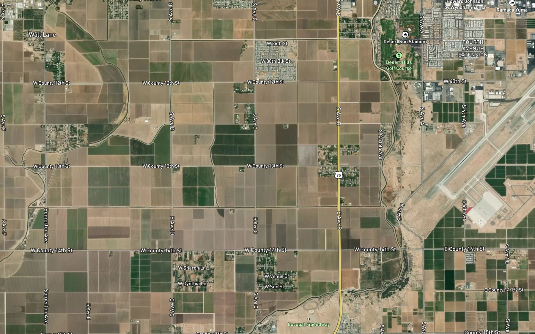 Satellite map of the Baker Lateral