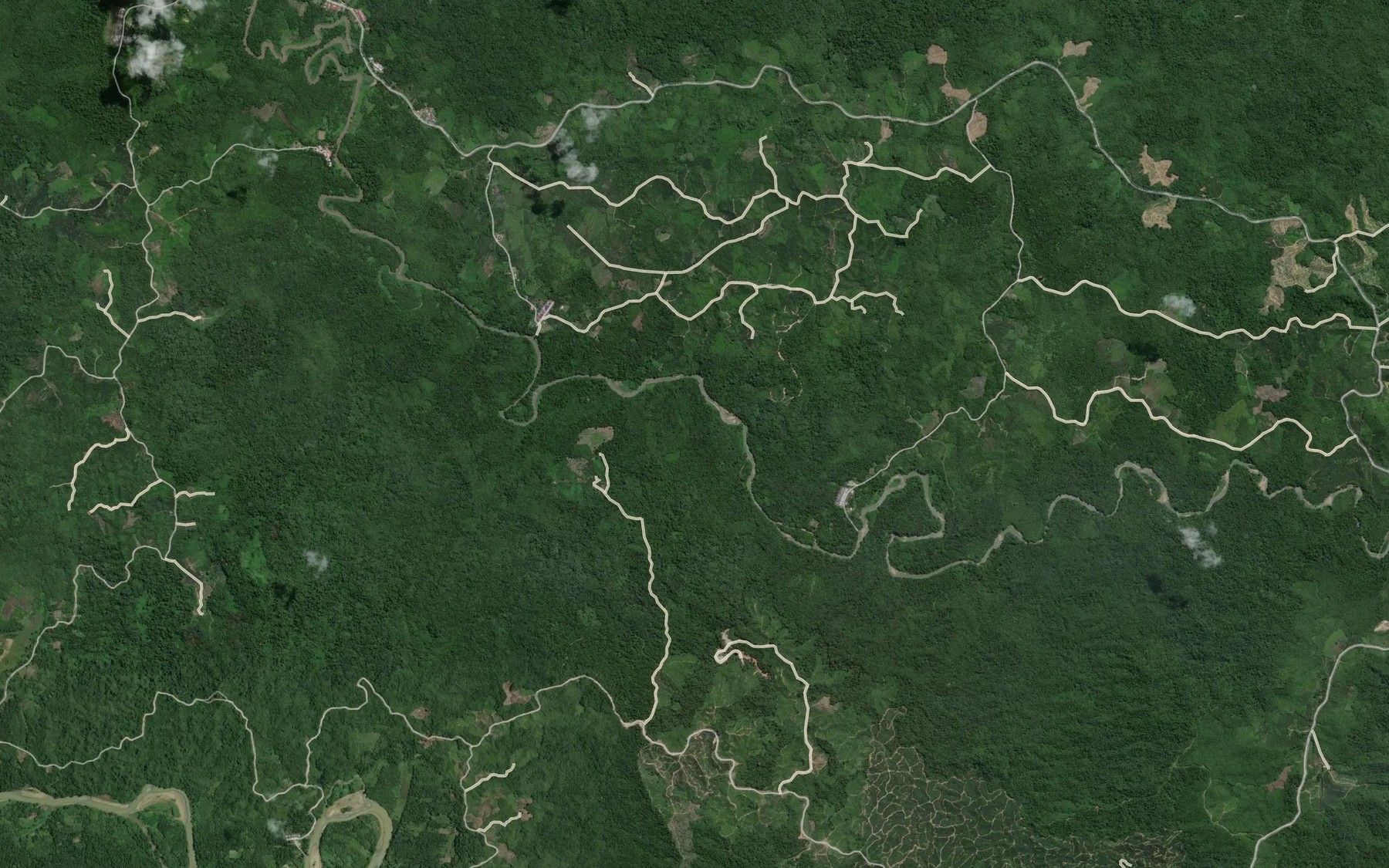 Satellite map of the Sungai Sibuk