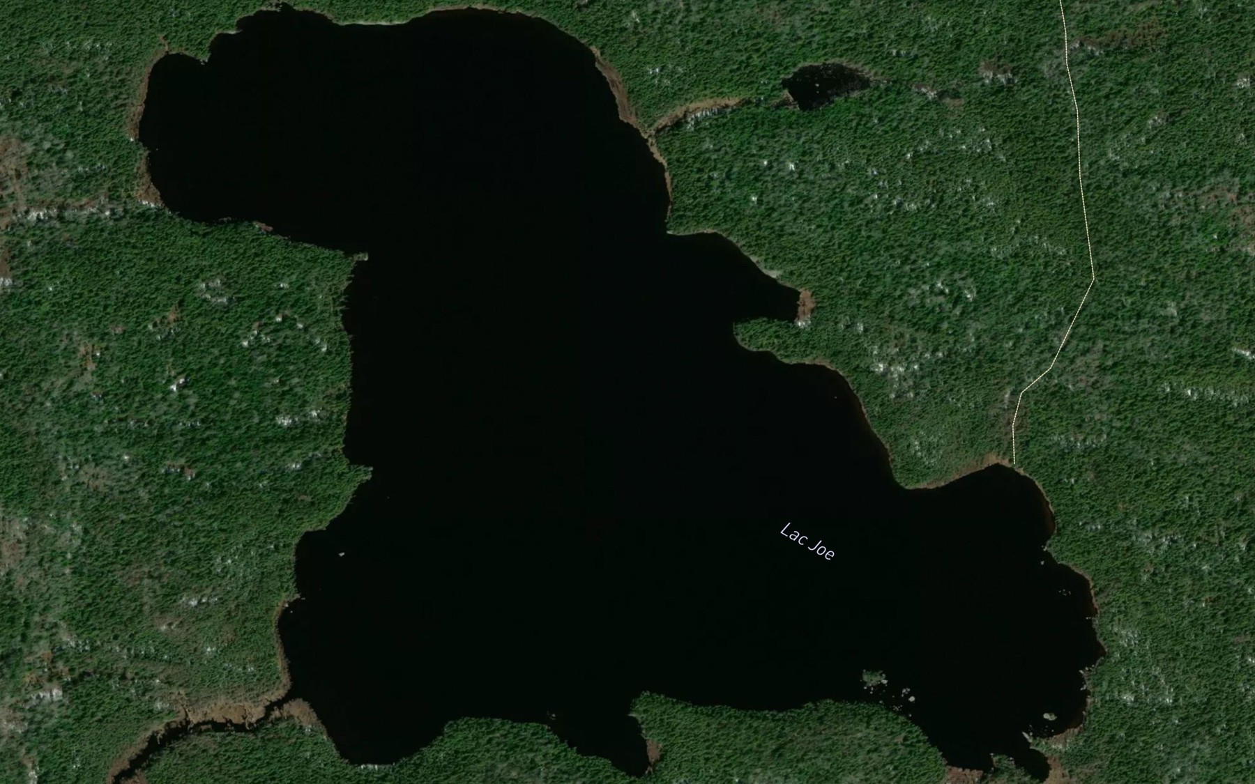 Satellite map of the Lac Joe