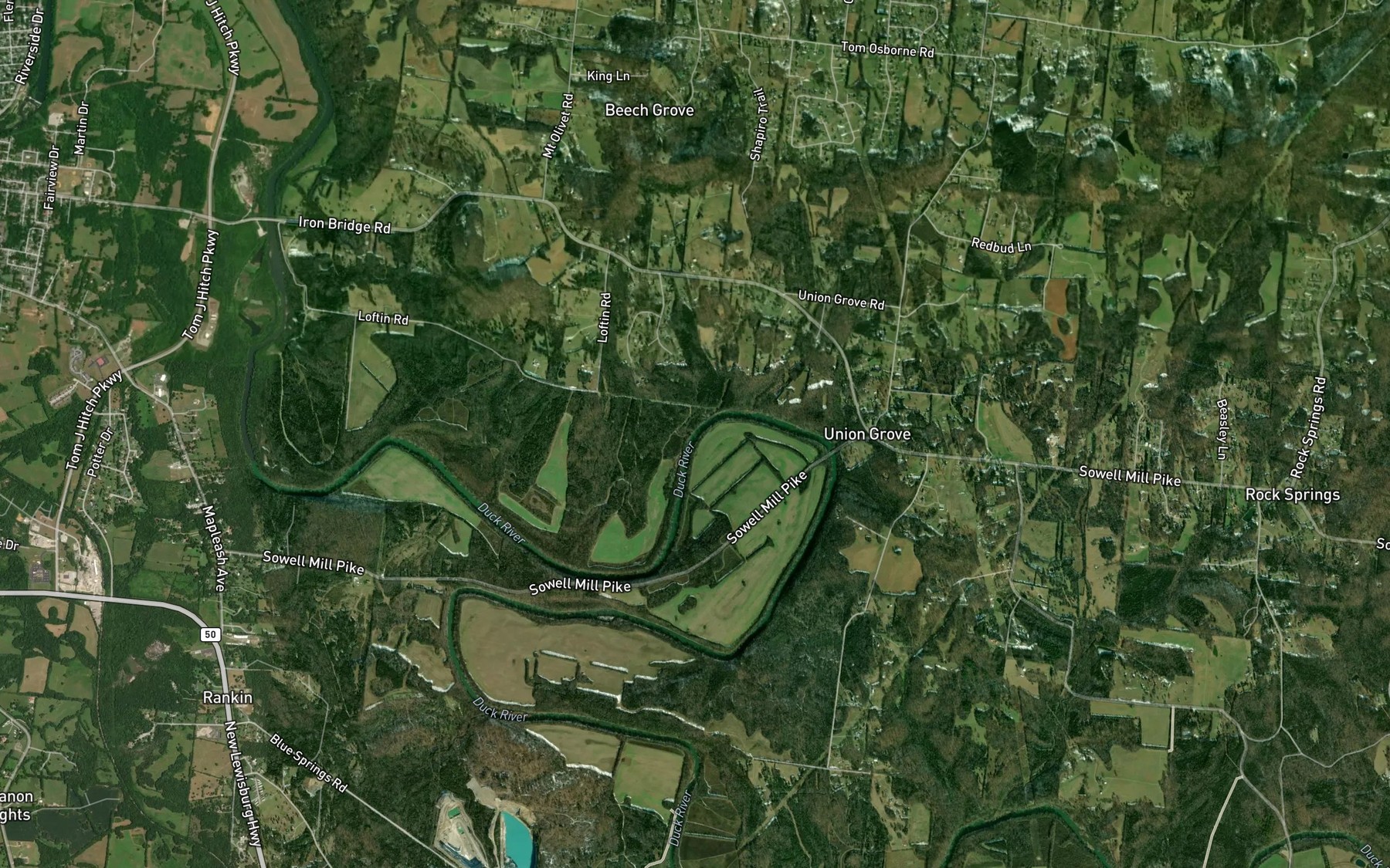 Satellite map of the Alf Loftin Branch
