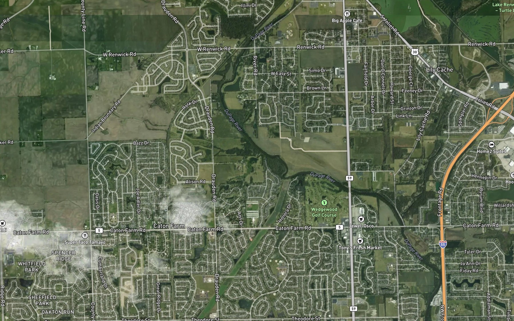 Satellite map of the Spot 2