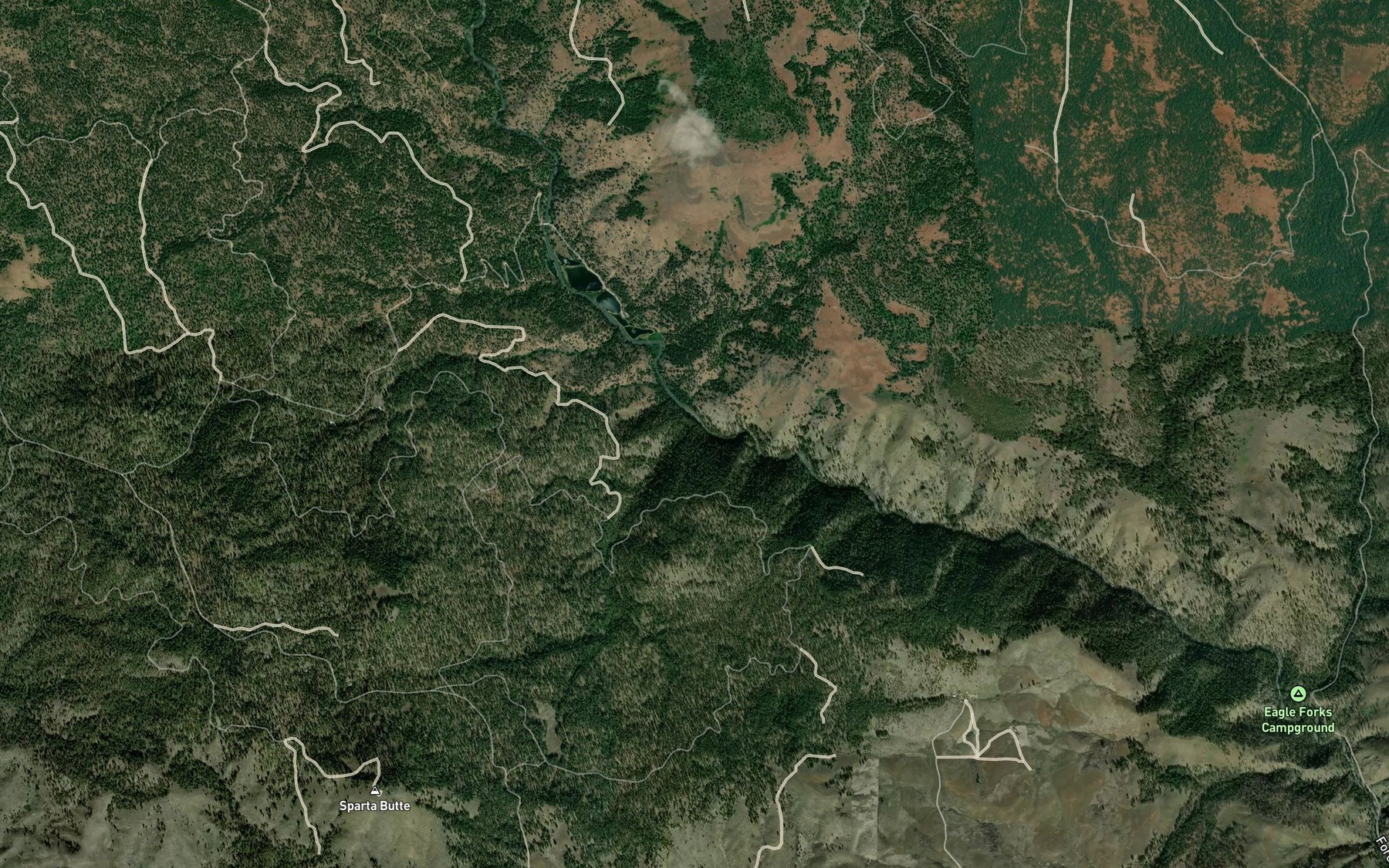 Satellite map of the Shanghai Creek