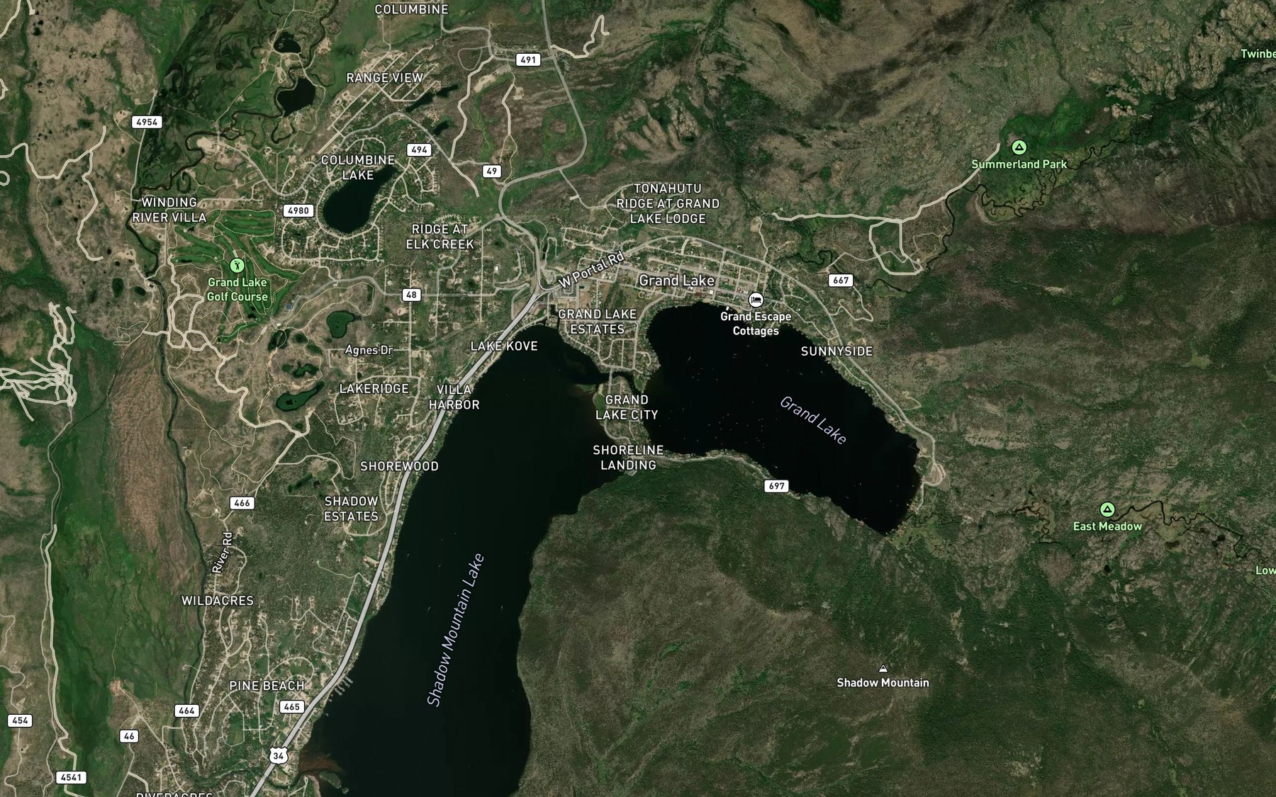 Satellite map of the The Outlet