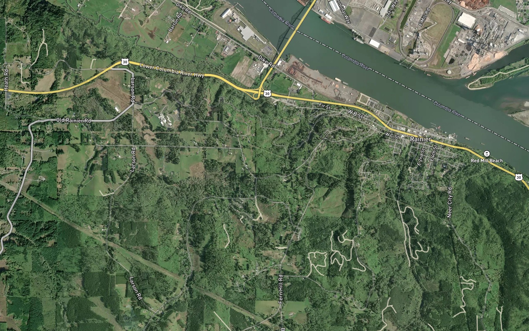 Satellite map of the Winters Spring