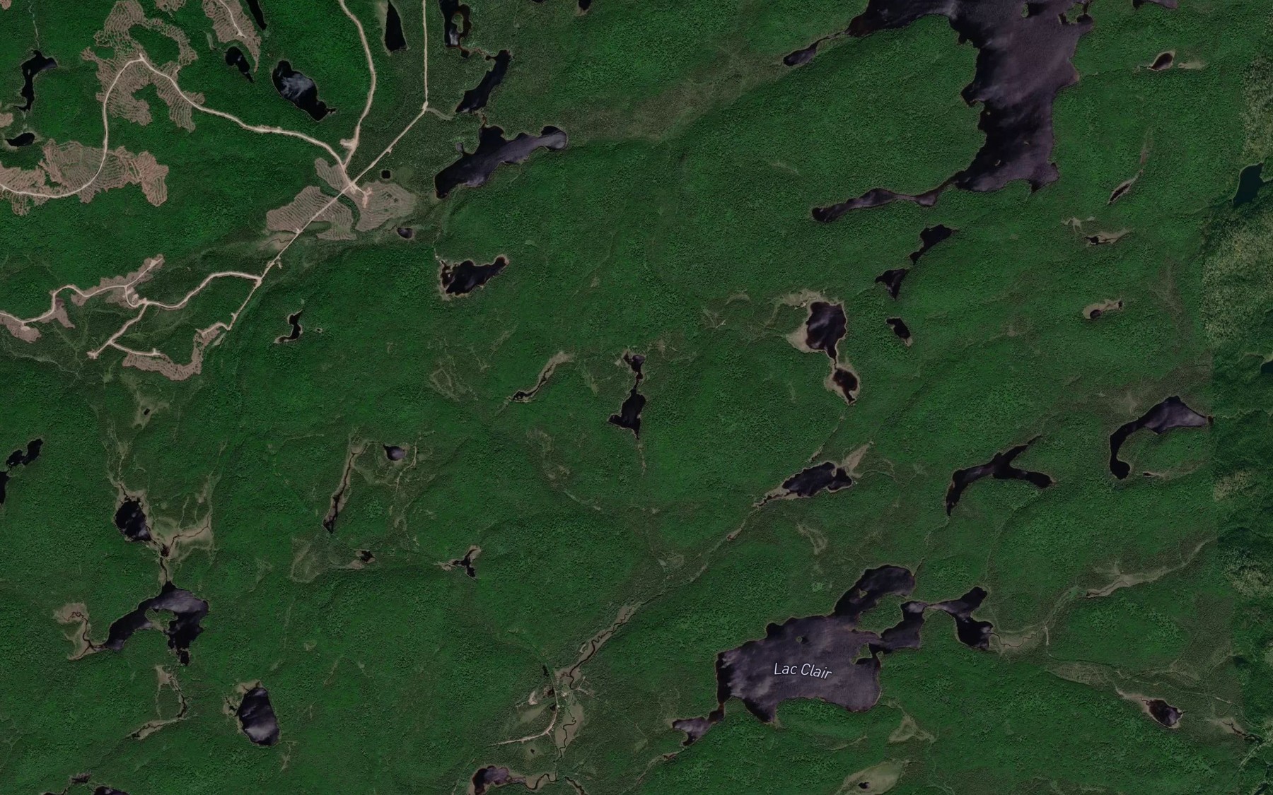 Satellite map of the Lac aux Aguets