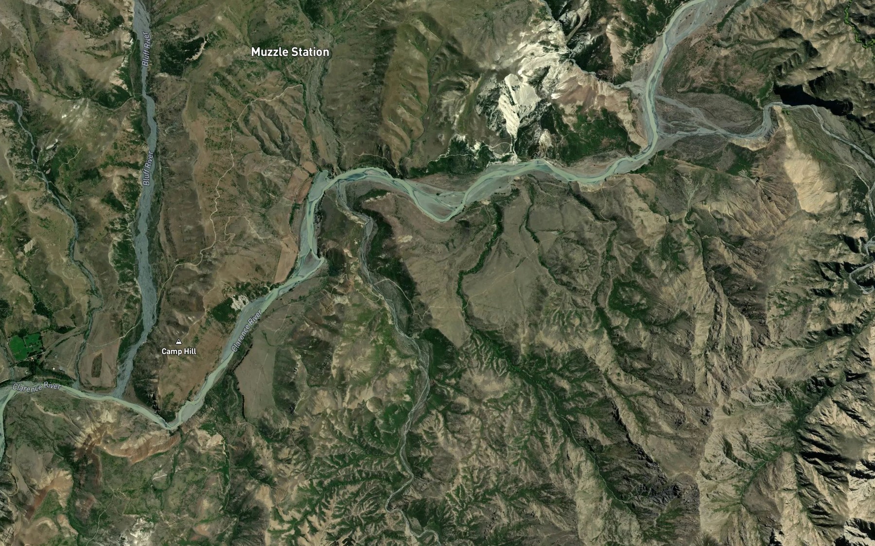 Satellite map of the Treefells Stream