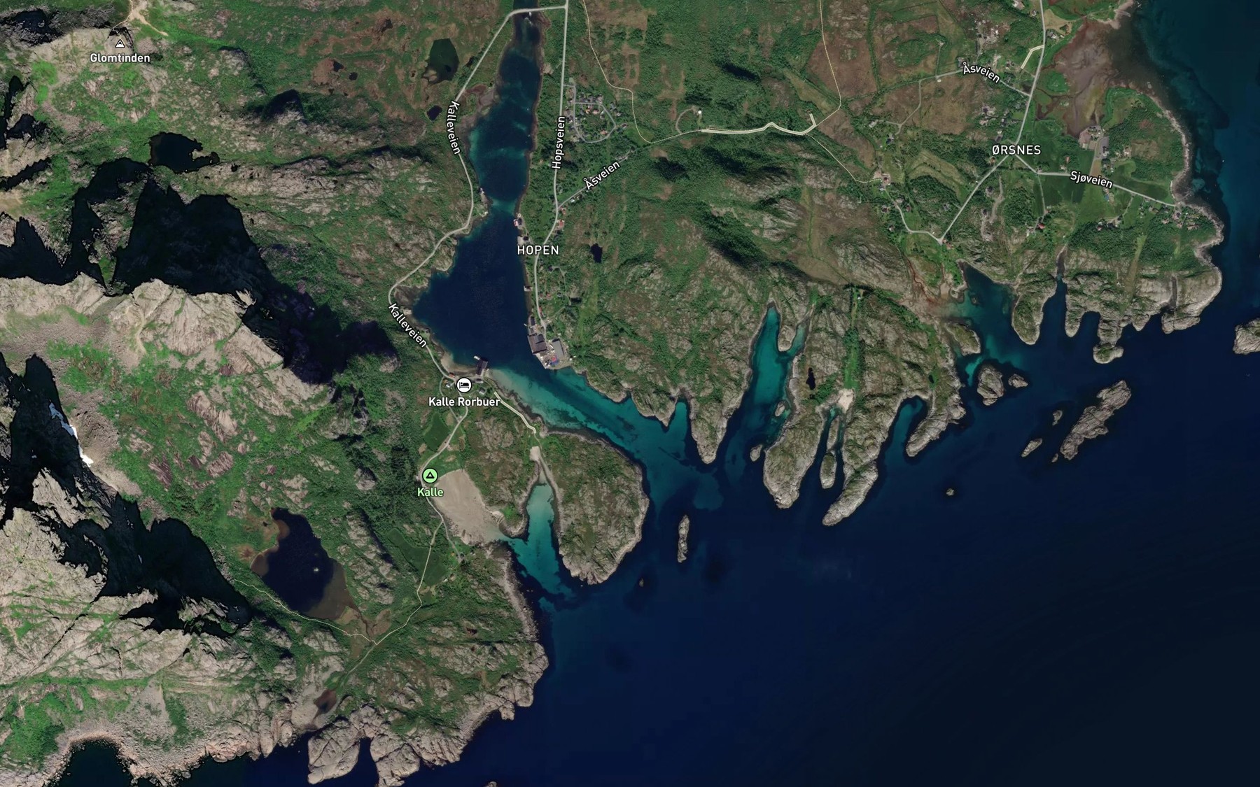 Satellite map of the Litl-Dallvika