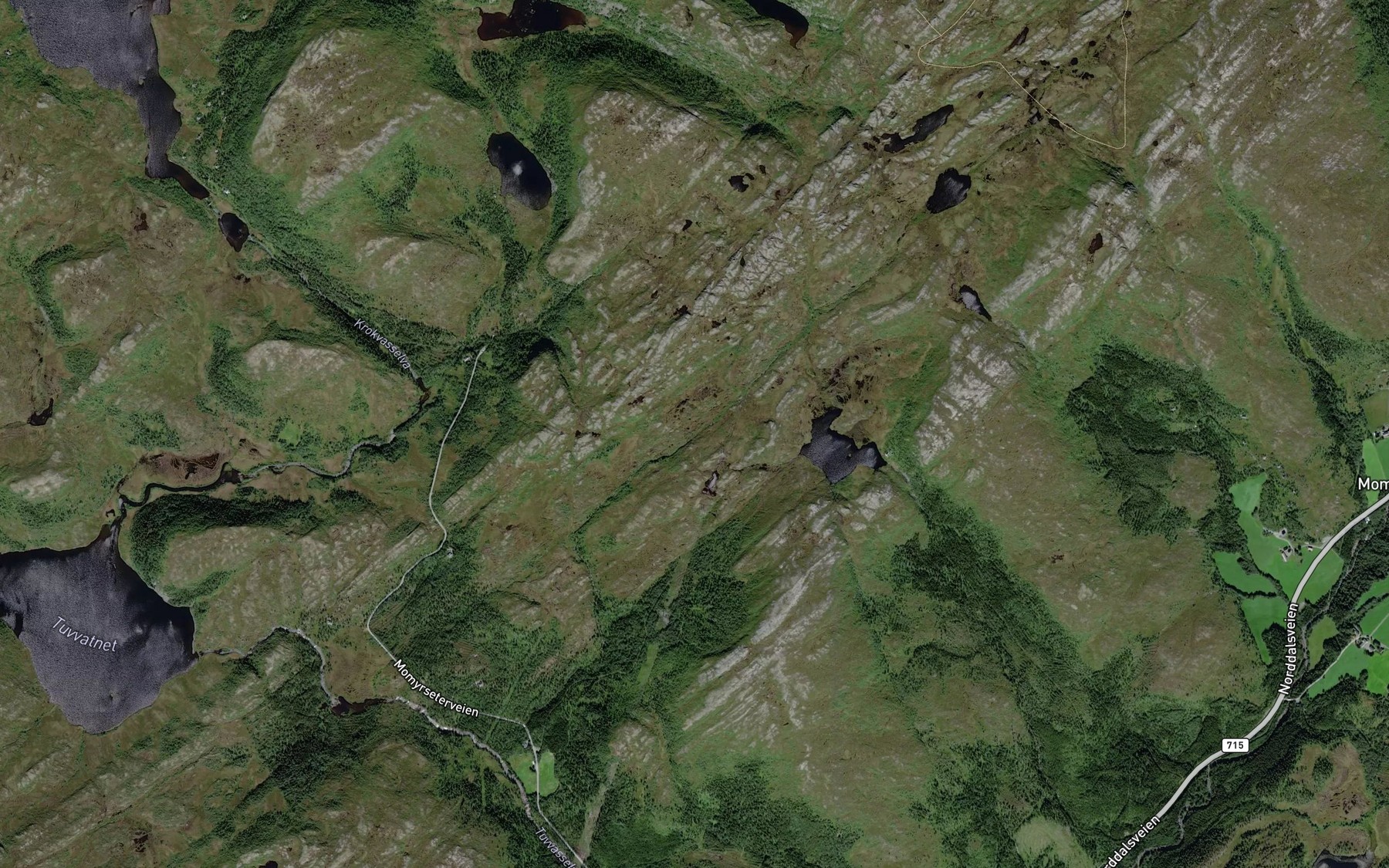 Satellite map of the Stortjornbekken