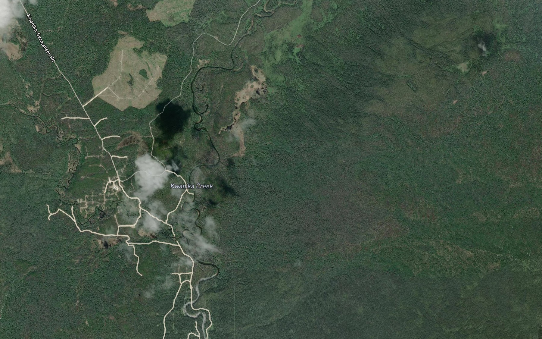 Satellite map of the West Kwanika Creek